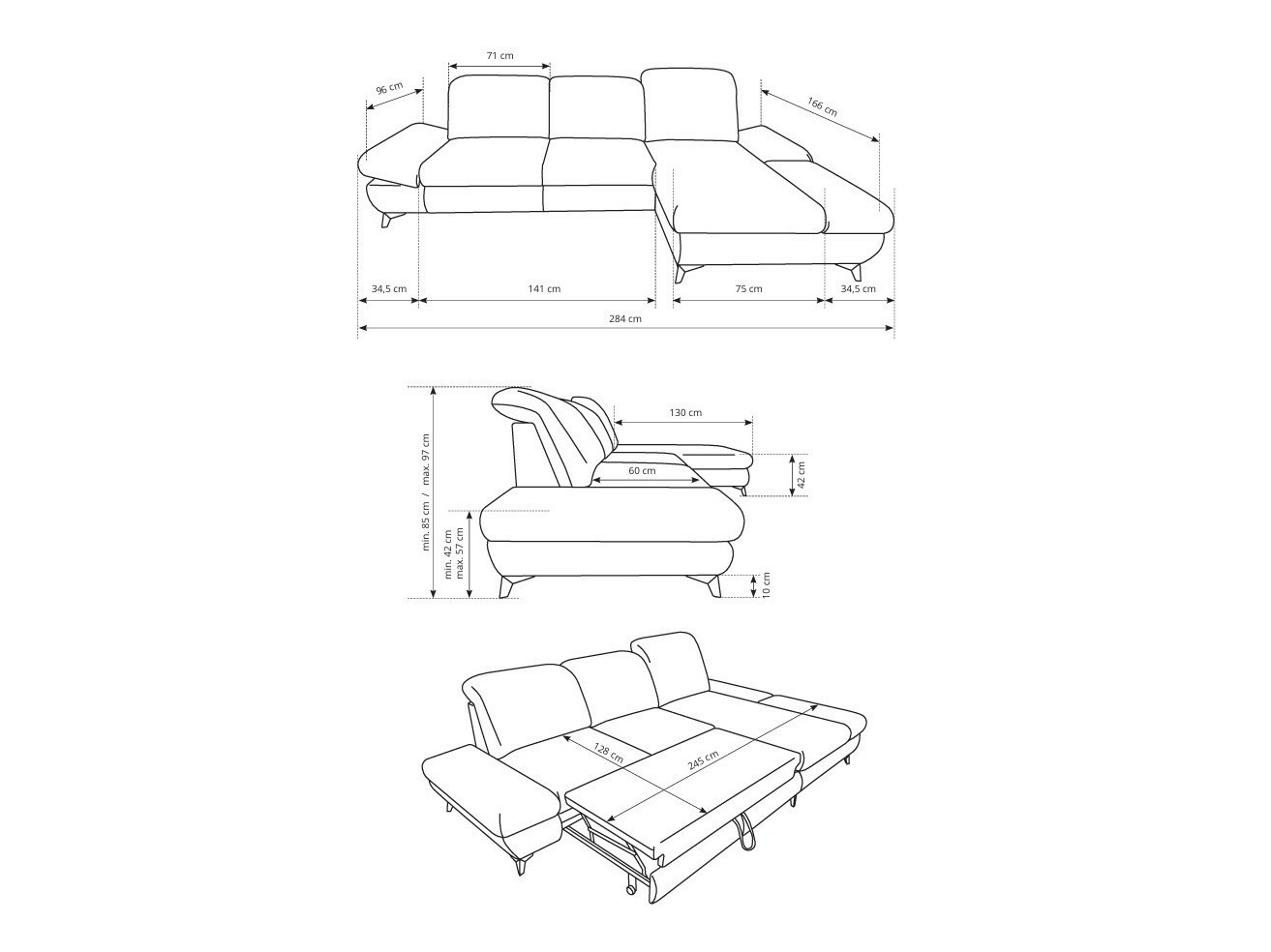 Ecksofa Kingston 190 (Loft 01)