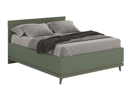 Bett Fertalu 107 (Grün + Eichenholzoptik)