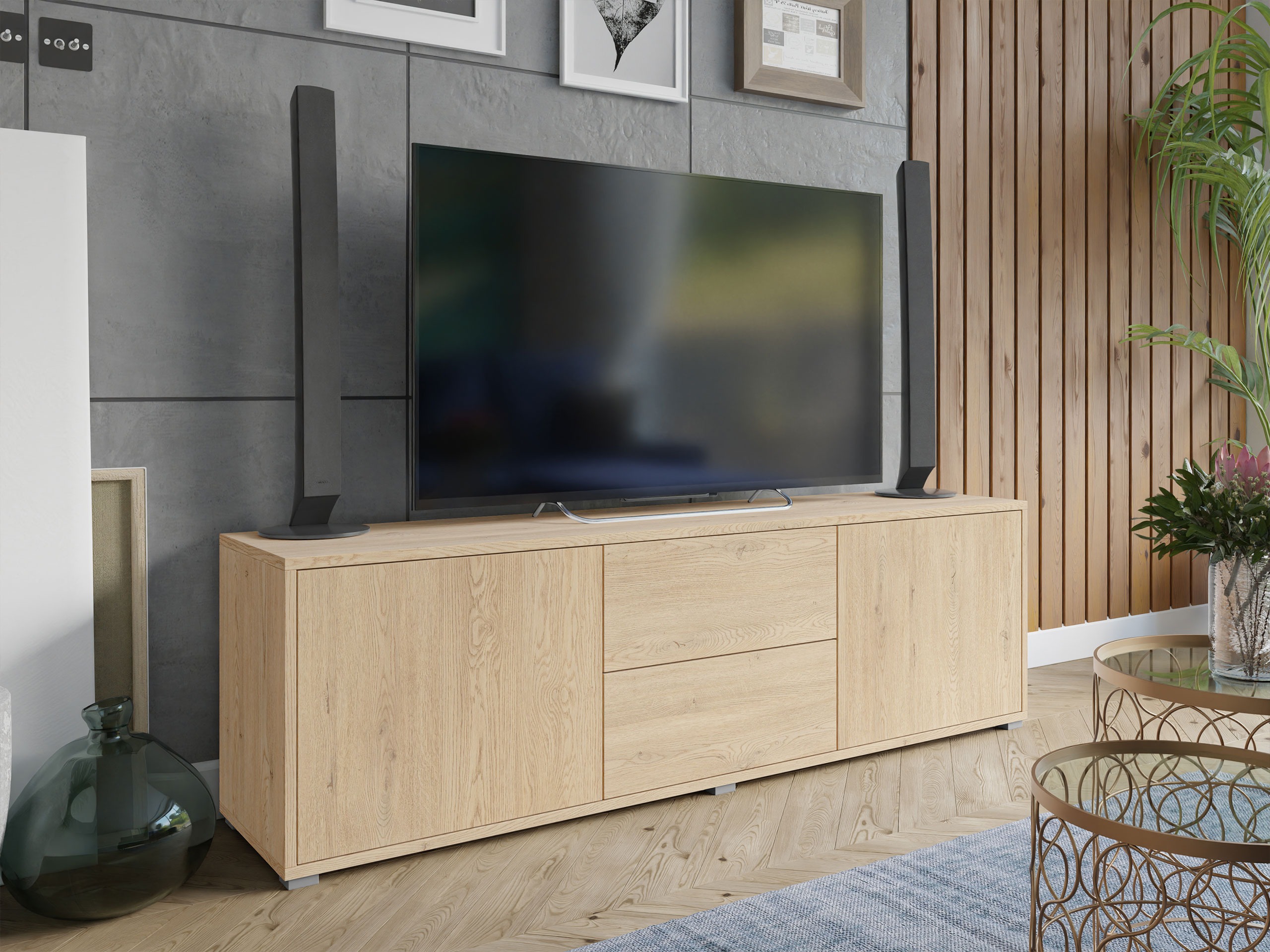 TV-Möbel Comfivo Tutela (Eichenholzoptik)