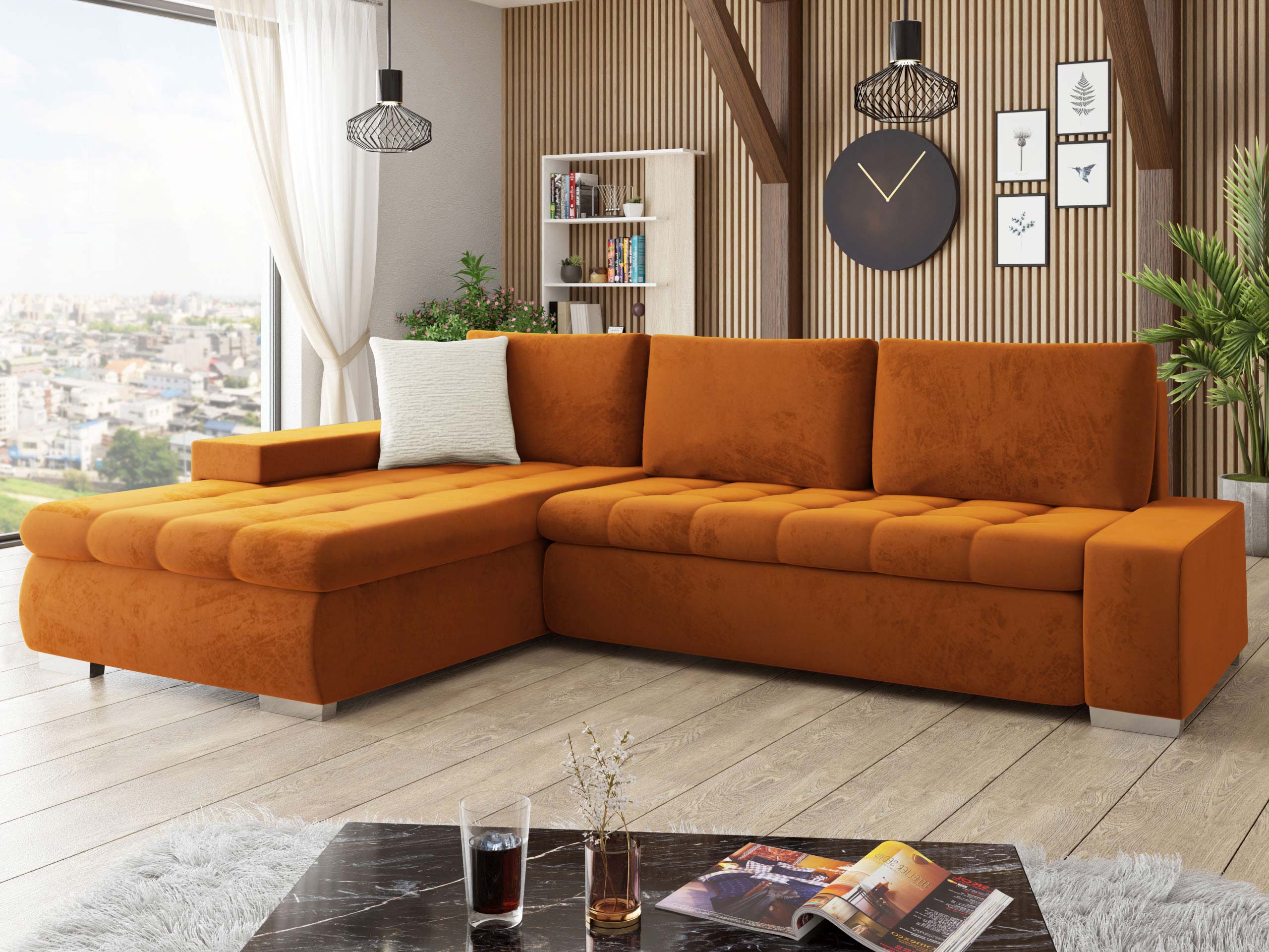 Ecksofa Comfivo 147 (Pianicht 21 + Mokka 03)