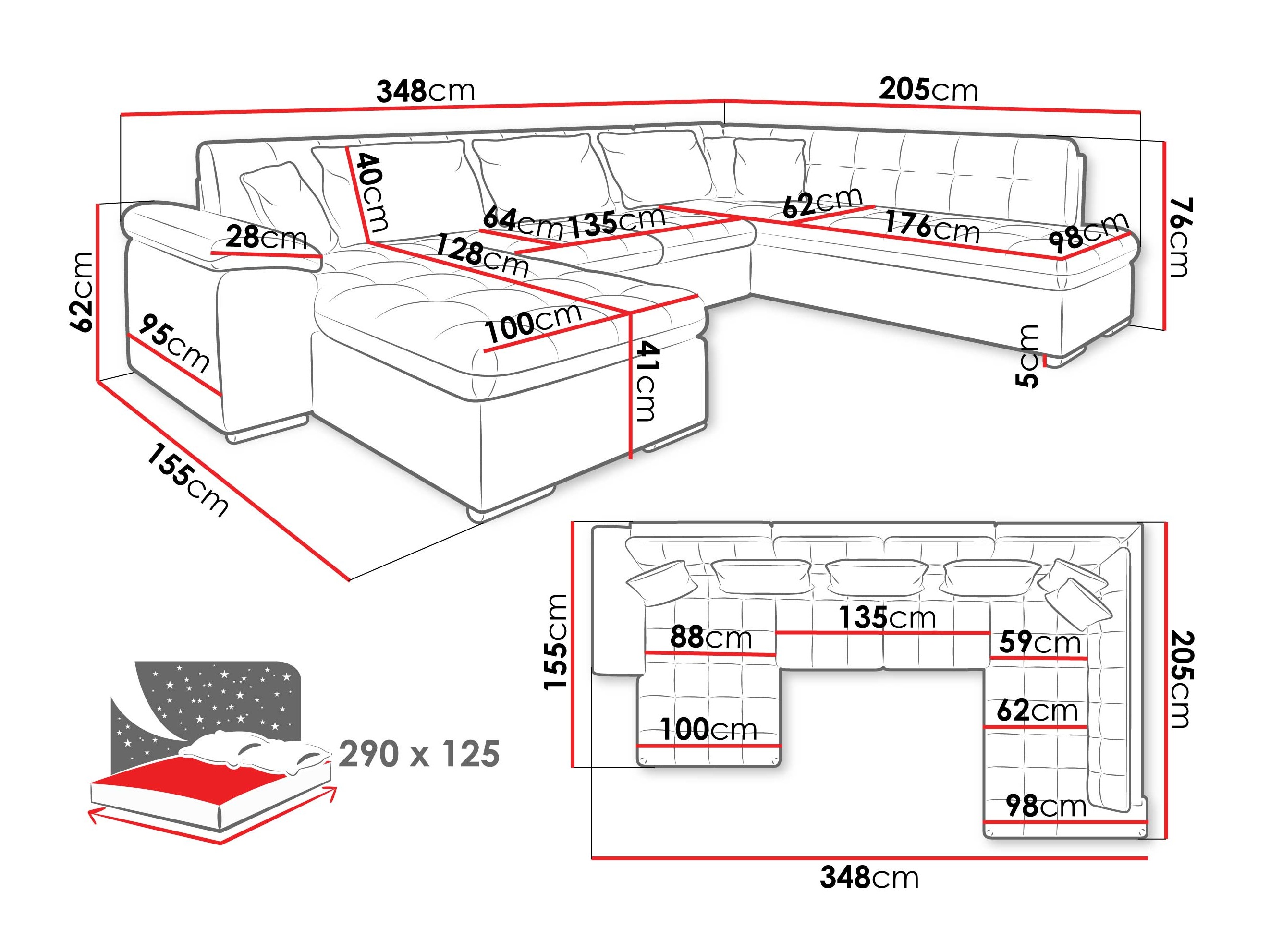 Ecksofa Comfivo Gemma V (Manza 22)