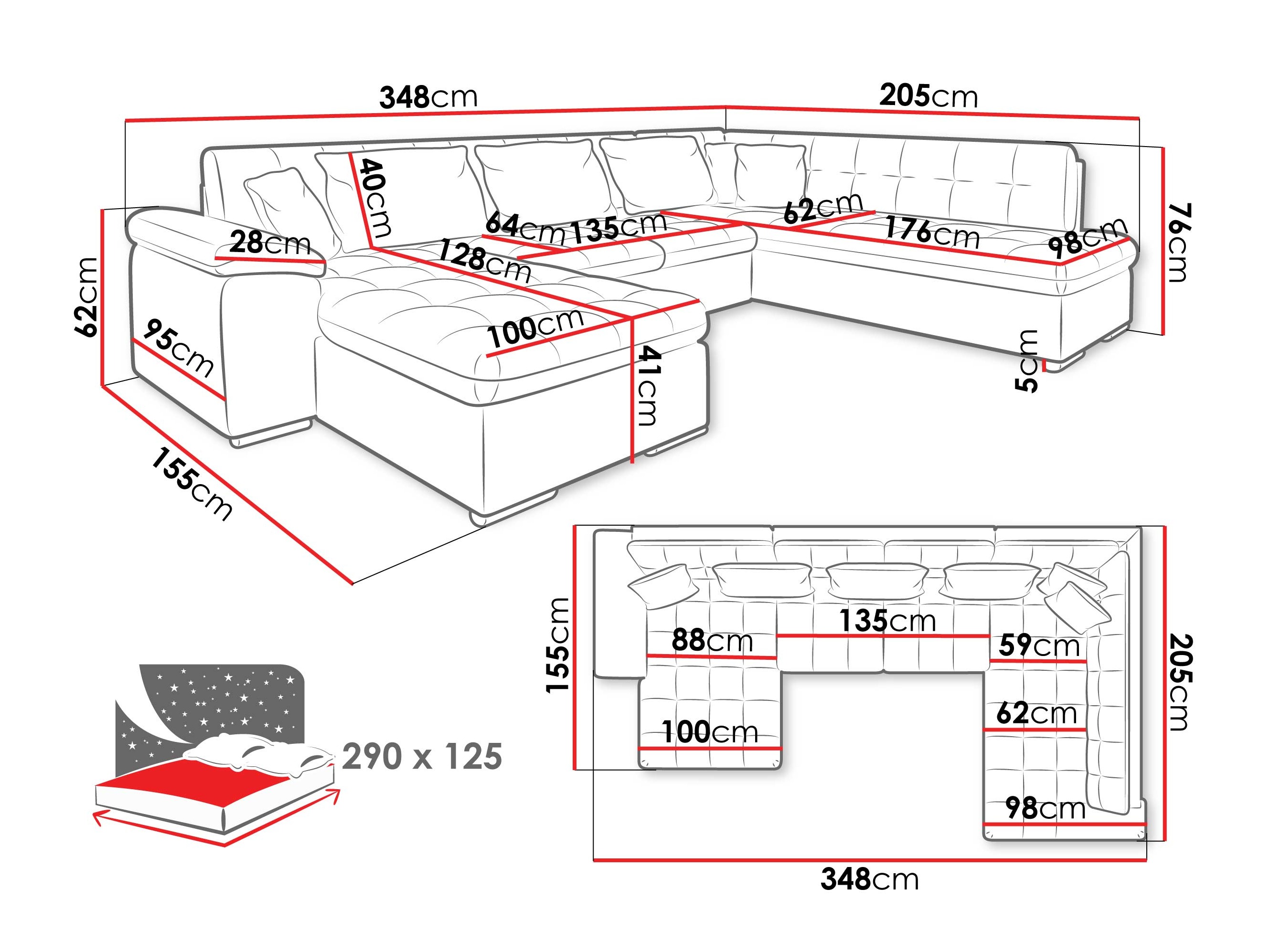 Ecksofa Comfivo Gemma V (Zoya 03 + Mokka 03)