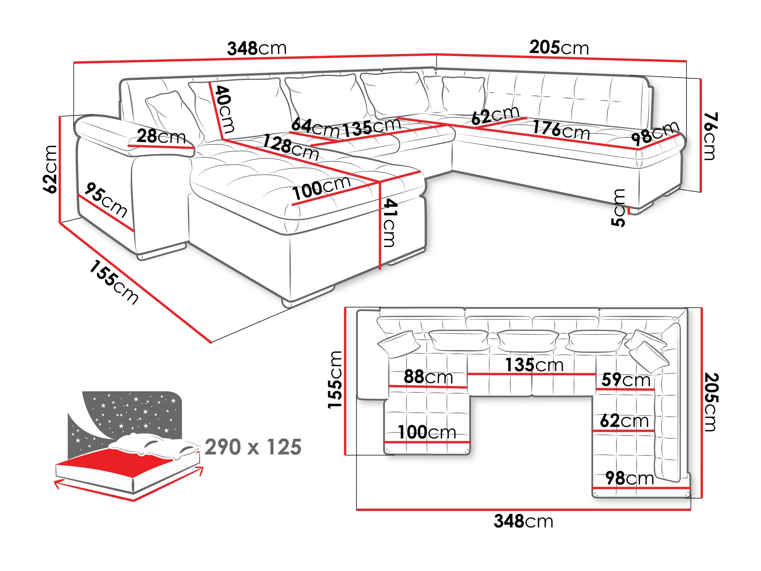 Ecksofa Comfivo Gemma V (Zoya 03 + Mokka 03)