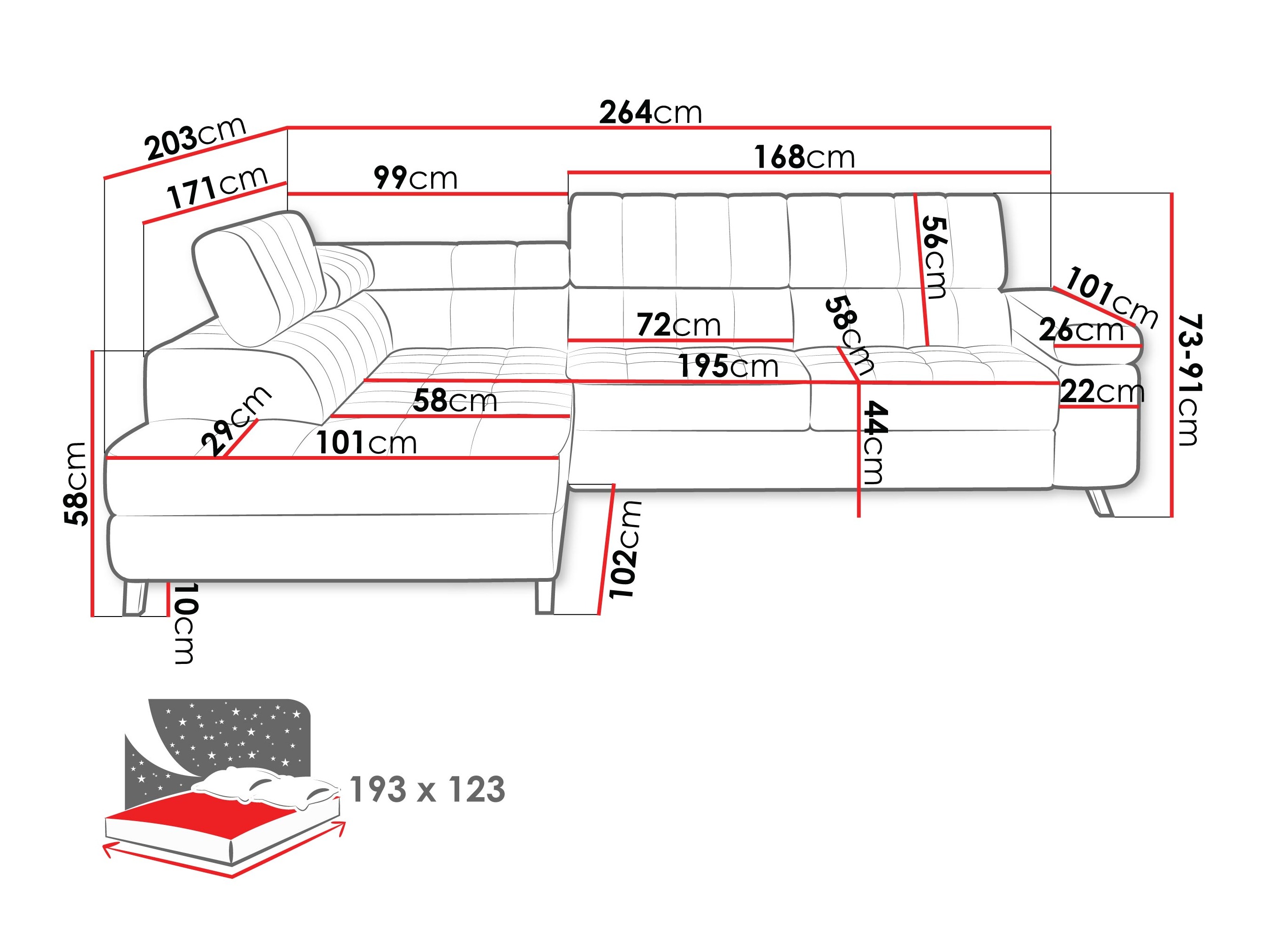 Ecksofa Comfivo Agnus (Corbett 78)