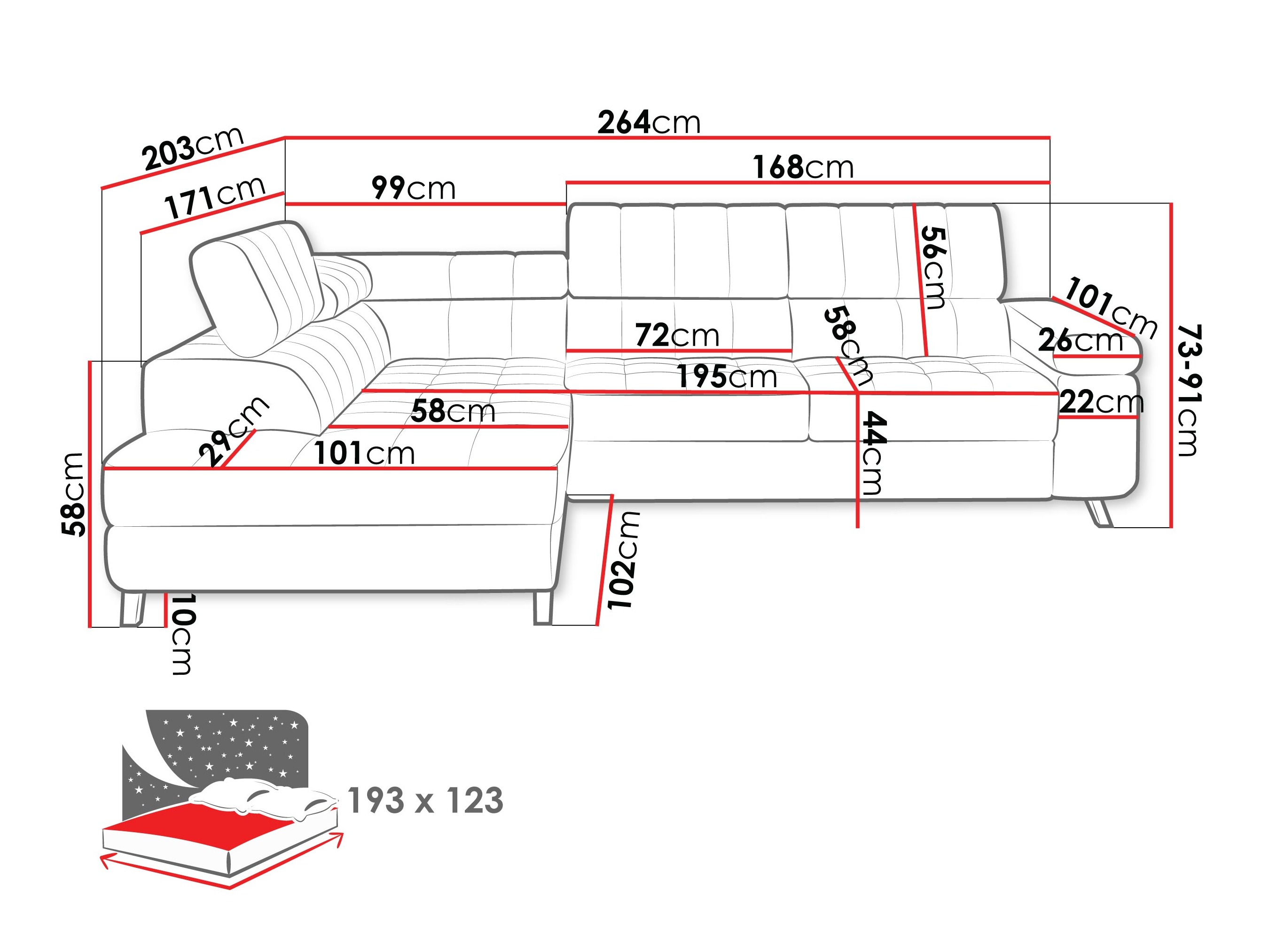 Ecksofa Comfivo Agnus (Corbett 78)
