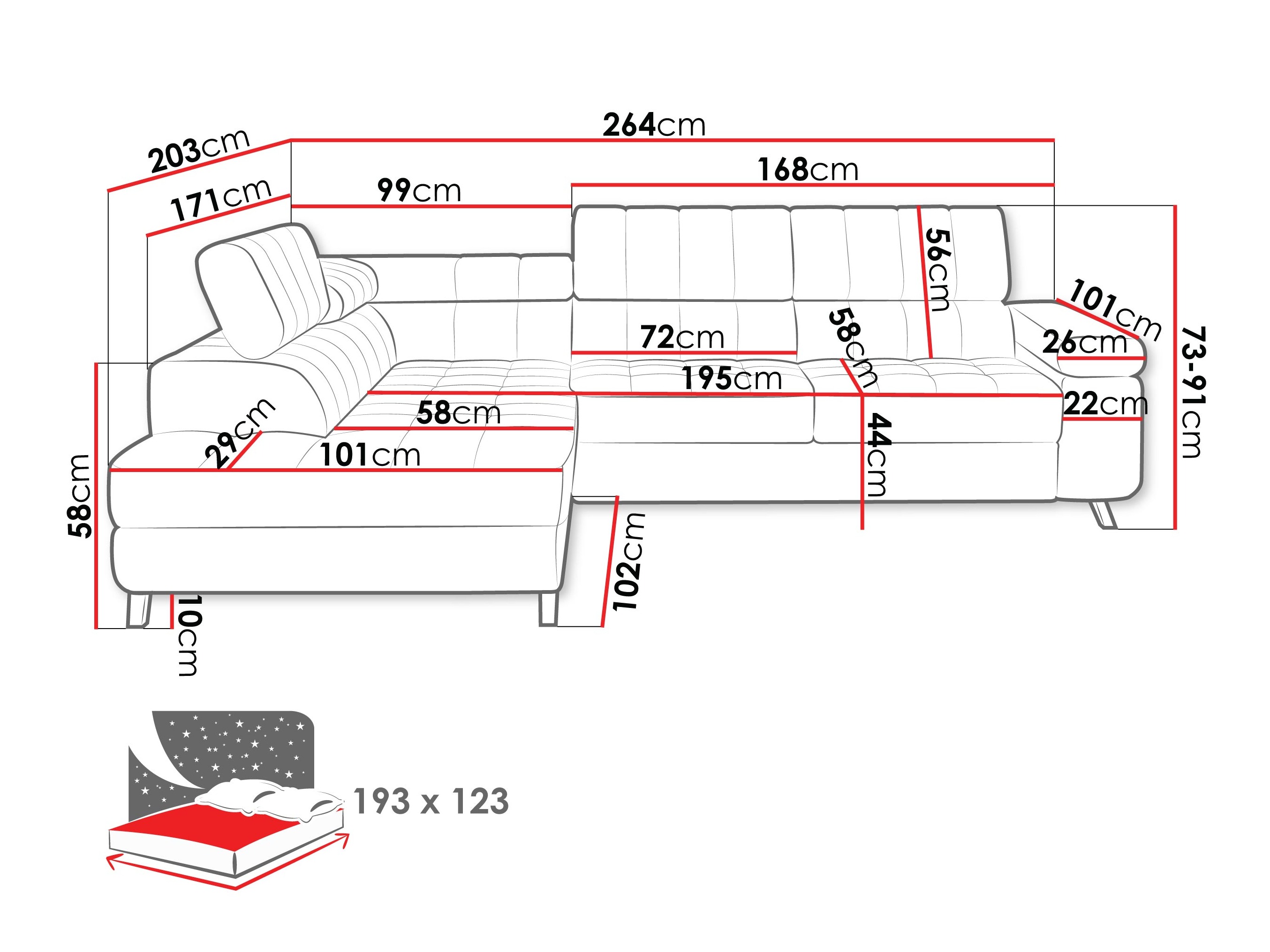 Ecksofa Comfivo Agnus (Manza 22)