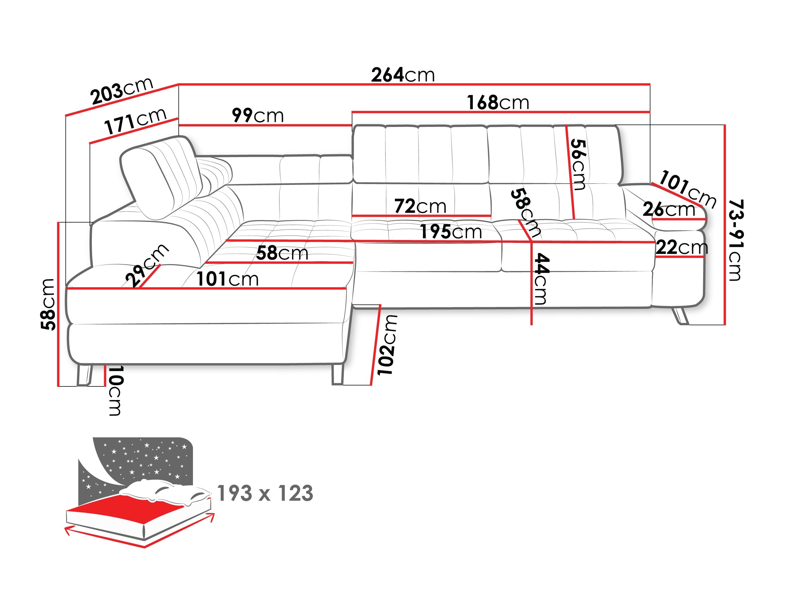 Ecksofa Comfivo Agnus (Zoya 03)