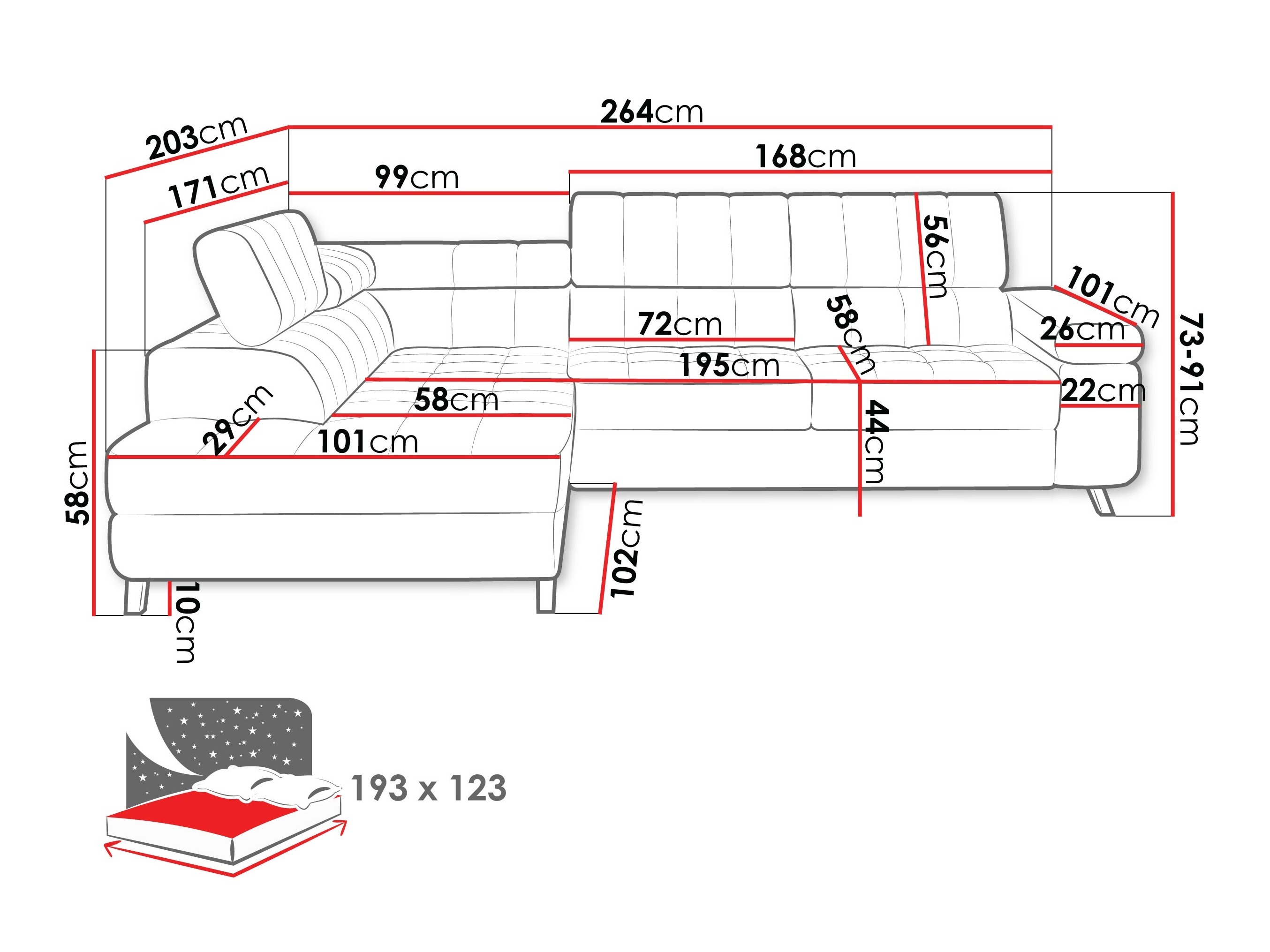 Ecksofa Comfivo Agnus (Zoya 04)