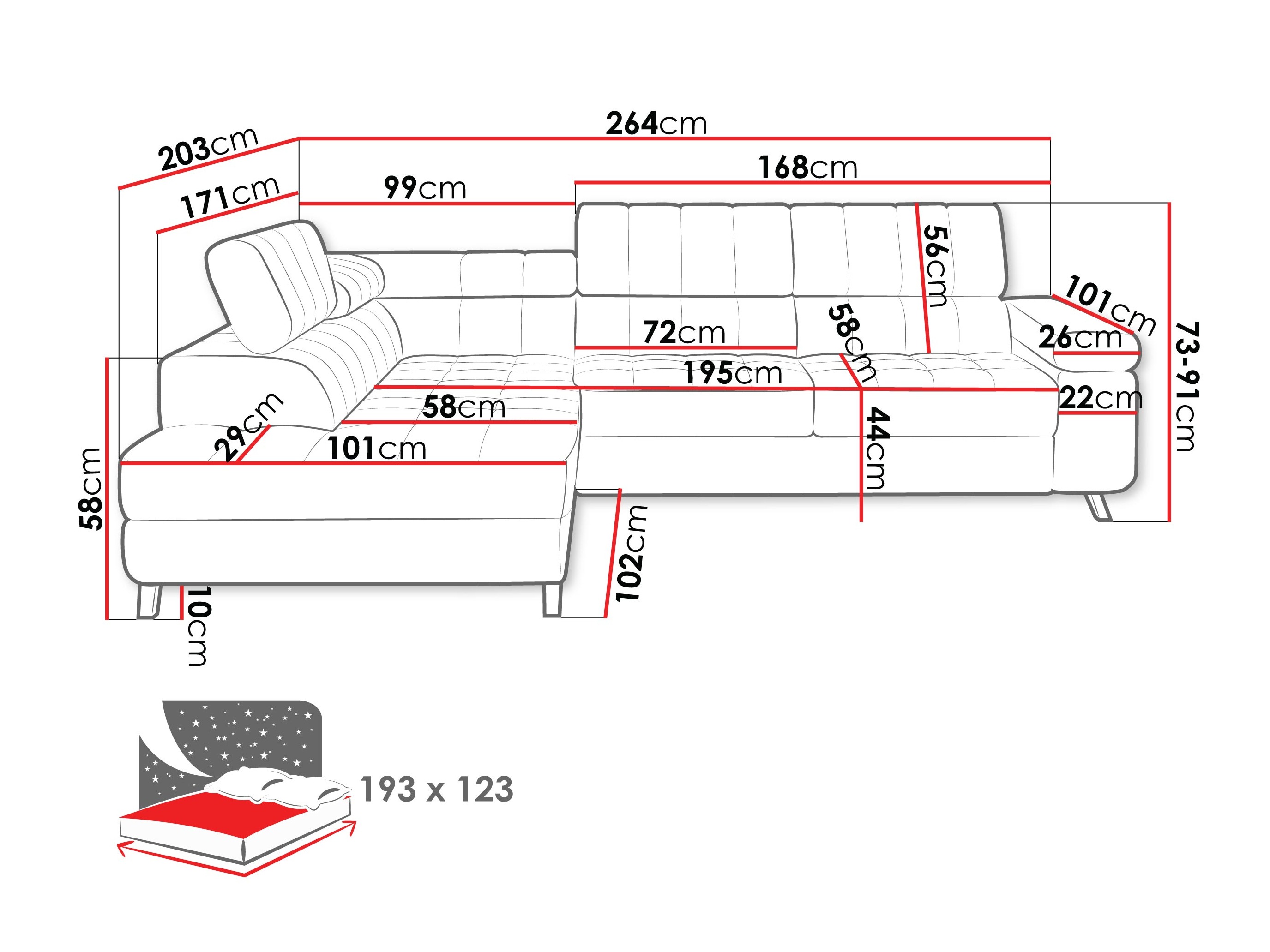 Ecksofa Comfivo Agnus (Zoya 04)