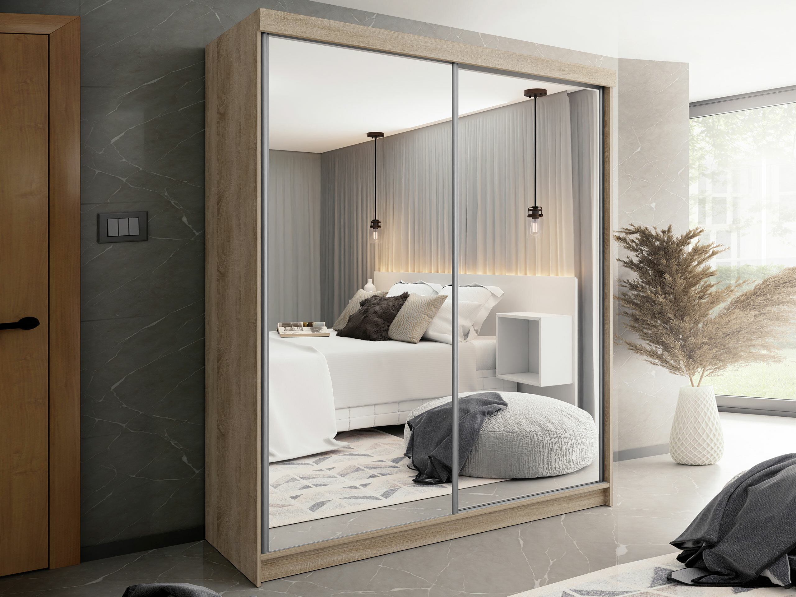 Kleiderschrank Dover 106 (Sonoma Eichenholzoptik)