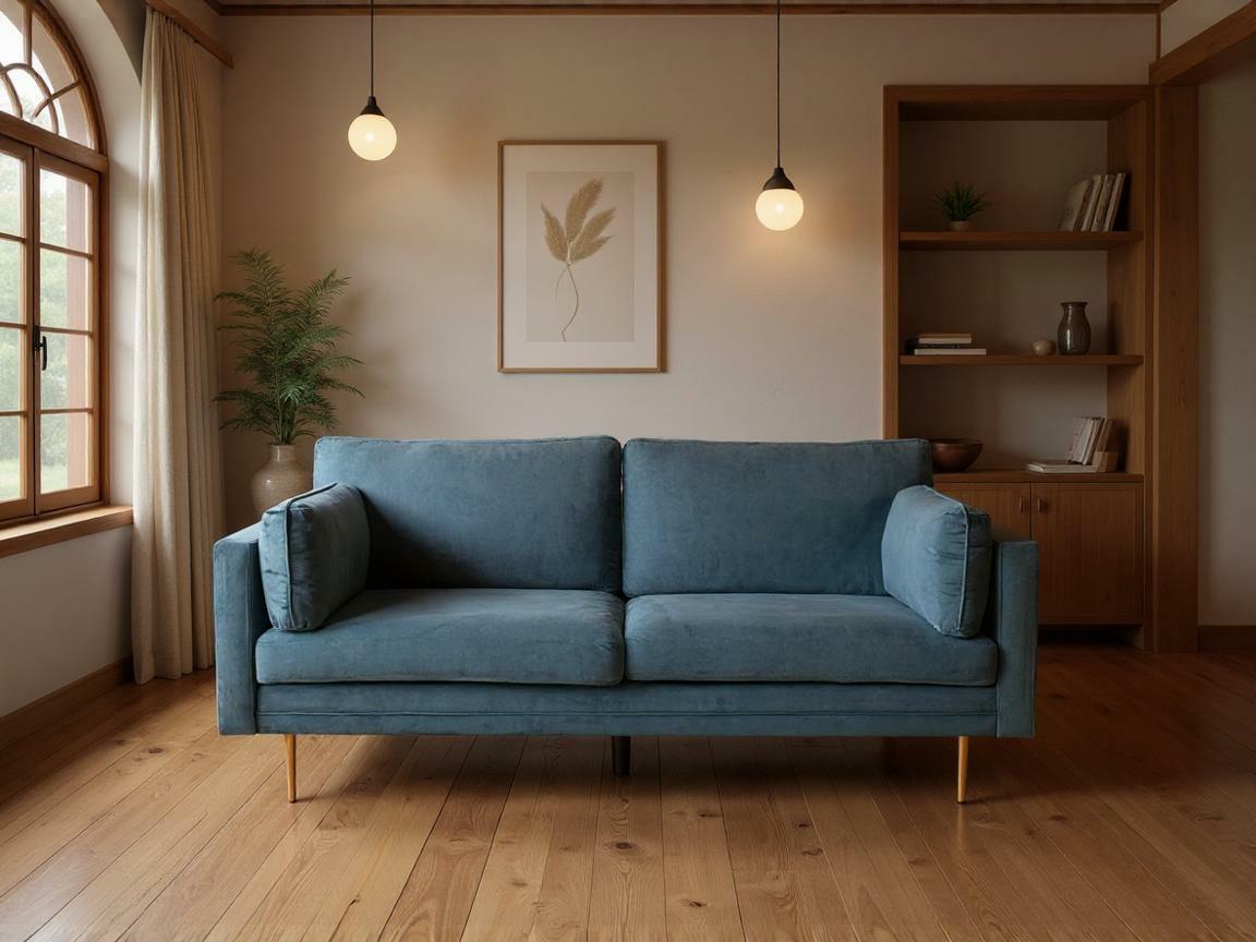 Sofa Dallas 101 (Dunkelblau + Gold)