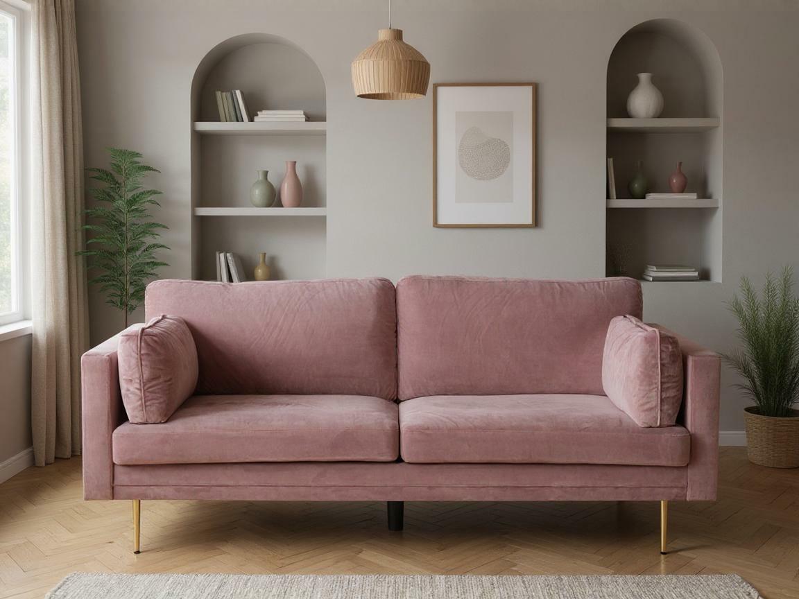 Sofa Dallas 101 (Staubig rosa + Gold)