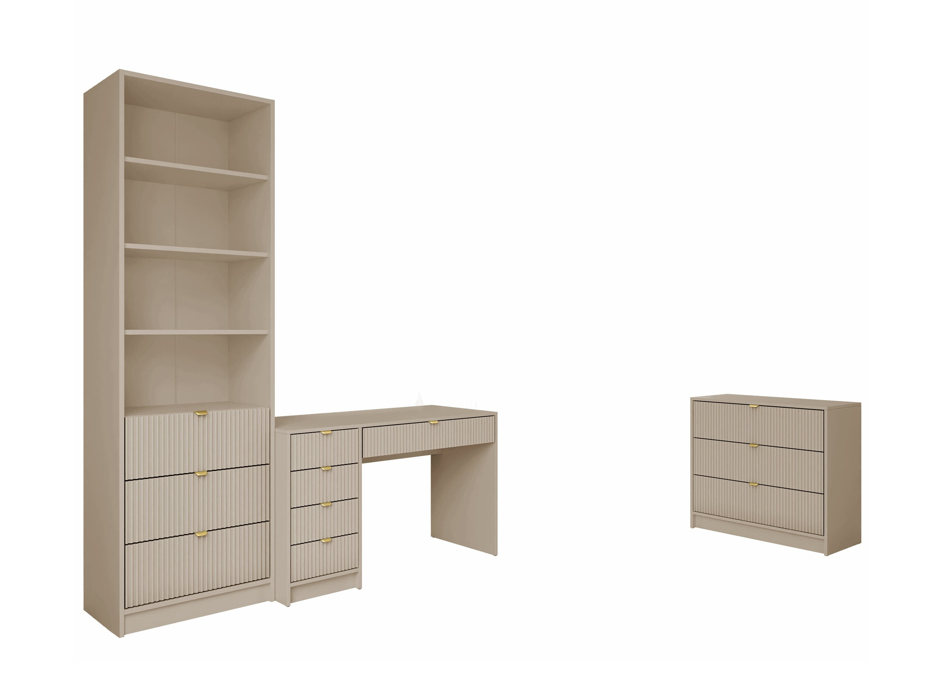 Heimbüro-Set Comfivo Larmire 120 (Beige)