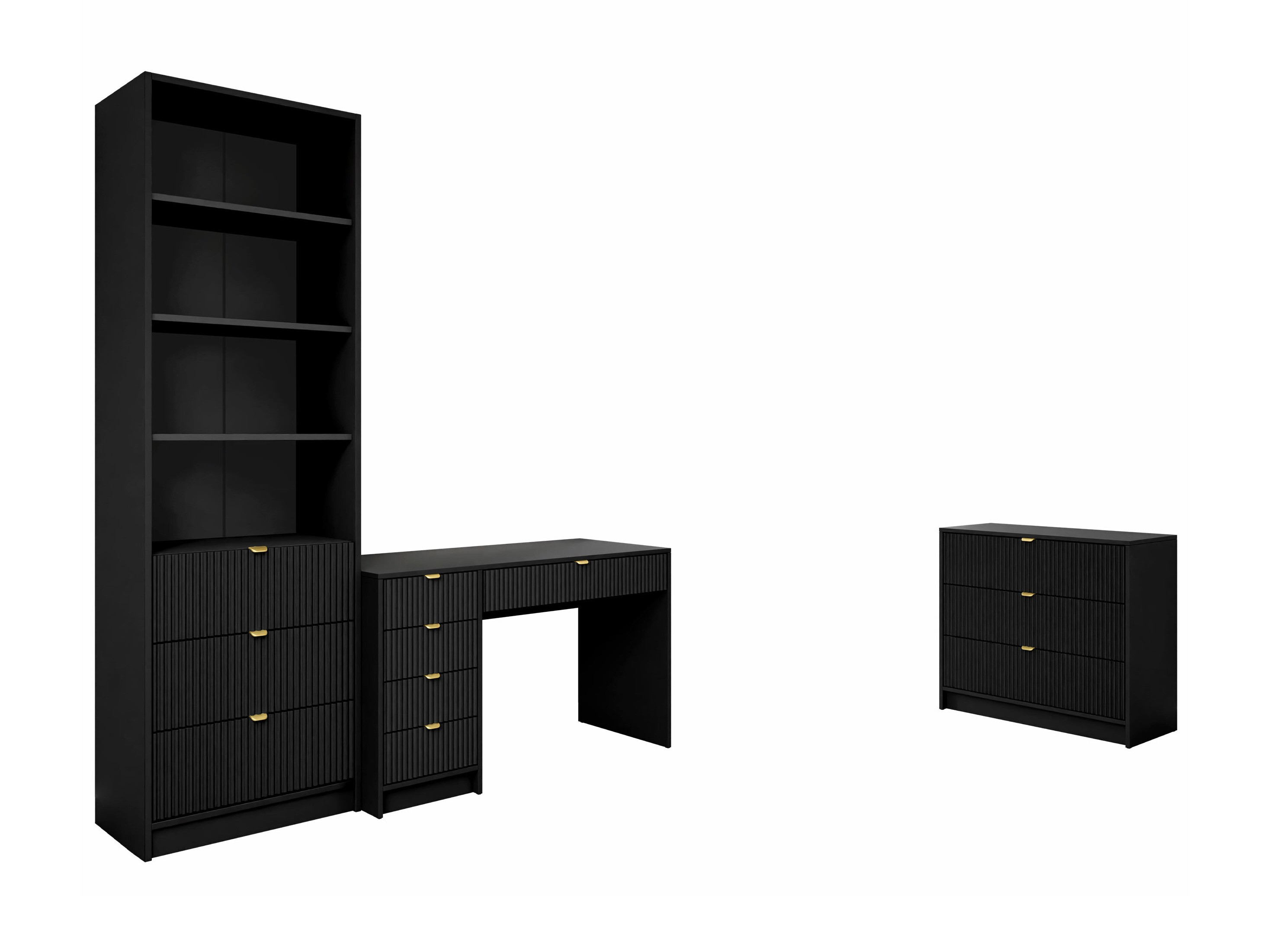 Heimbüro-Set Comfivo Larmire 120 (Schwarz)