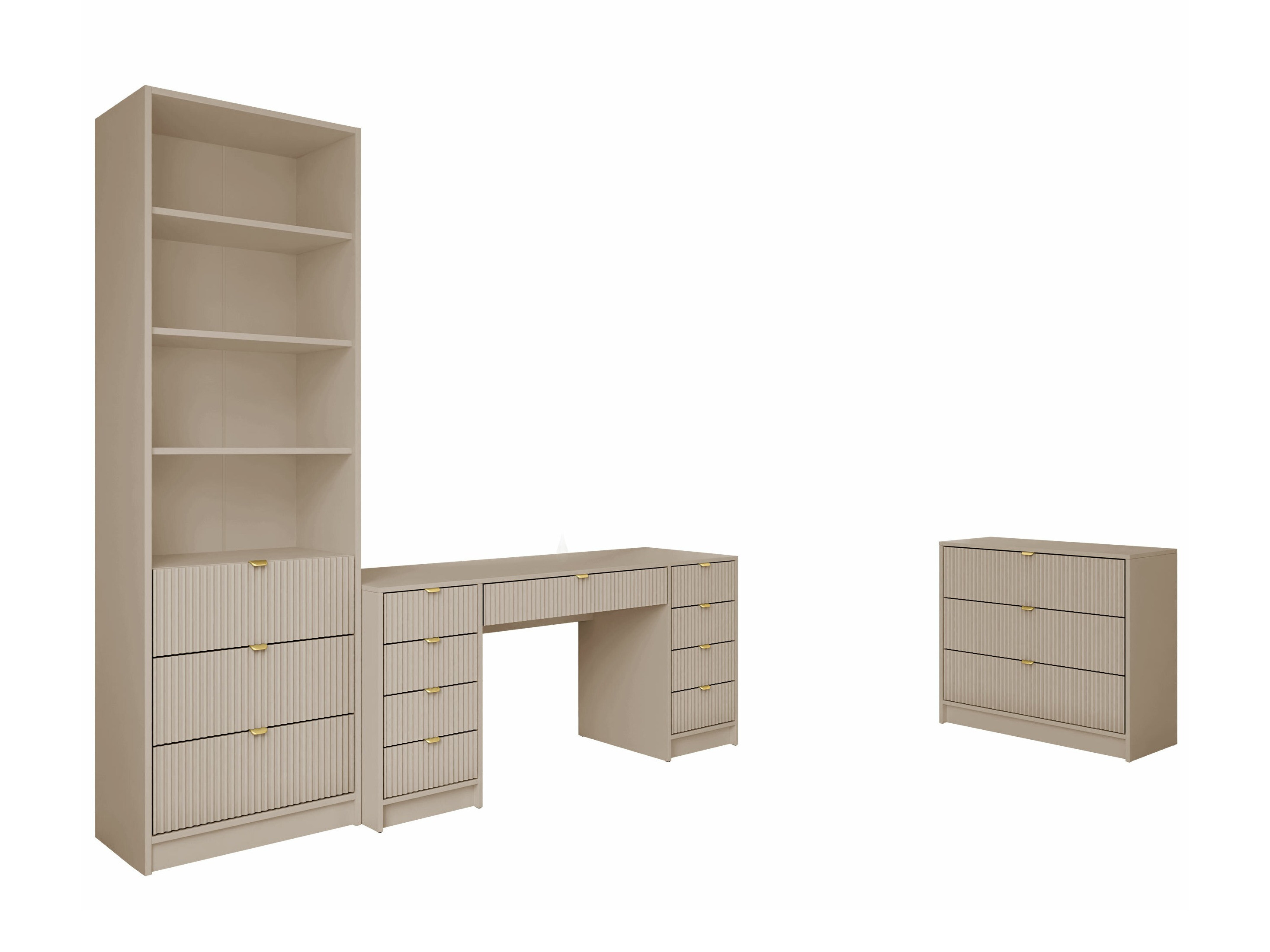Heimbüro-Set Comfivo Larmire 121 (Beige)