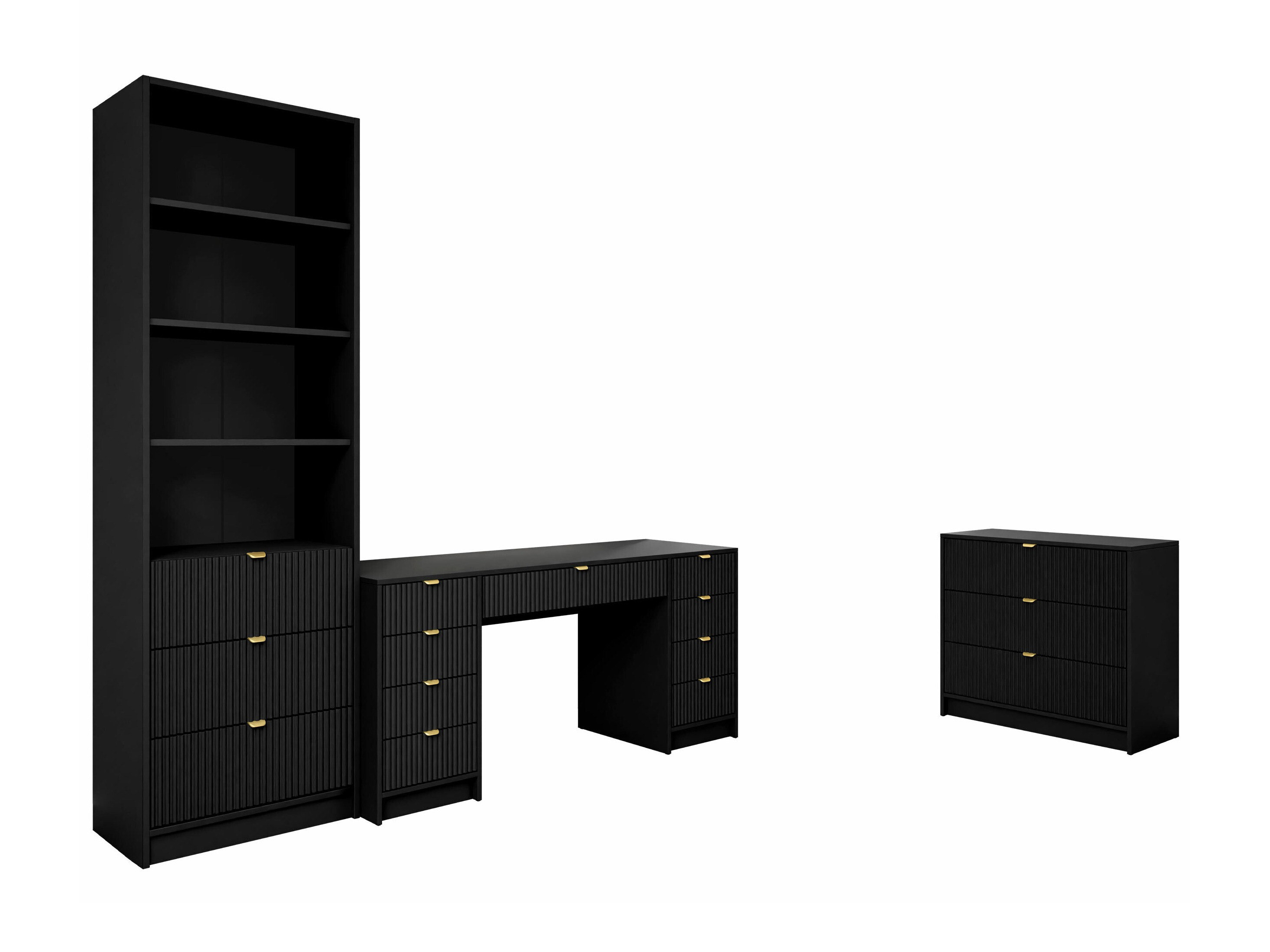 Heimbüro-Set Comfivo Larmire 121 (Schwarz)