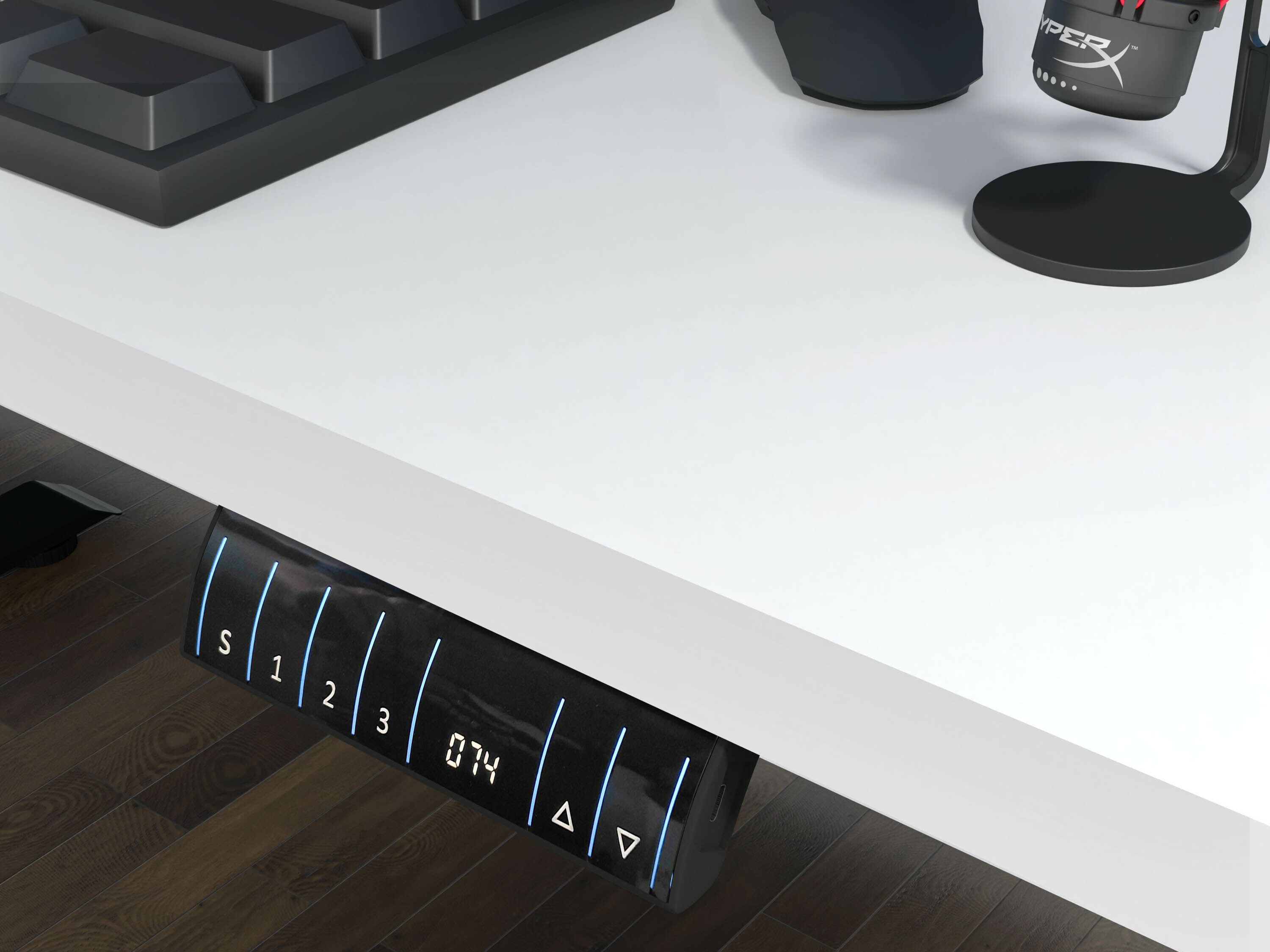 Höhenverstellbarer Schreibtisch Buffalo 184 (Schwarz)