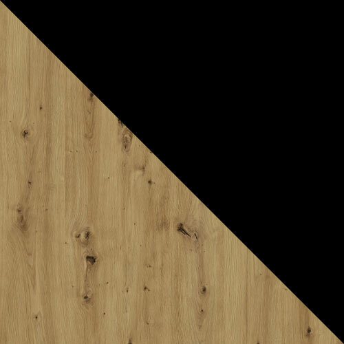 Tisch Victorville 376 (Artisan Eichenholzoptik + Schwarz)