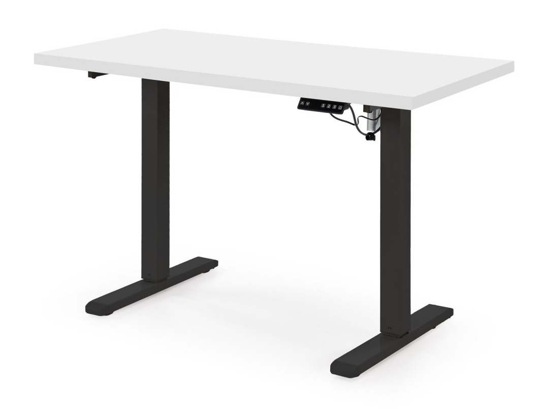 Höhenverstellbarer Schreibtisch Houston 1942 (Weiß + Schwarz)