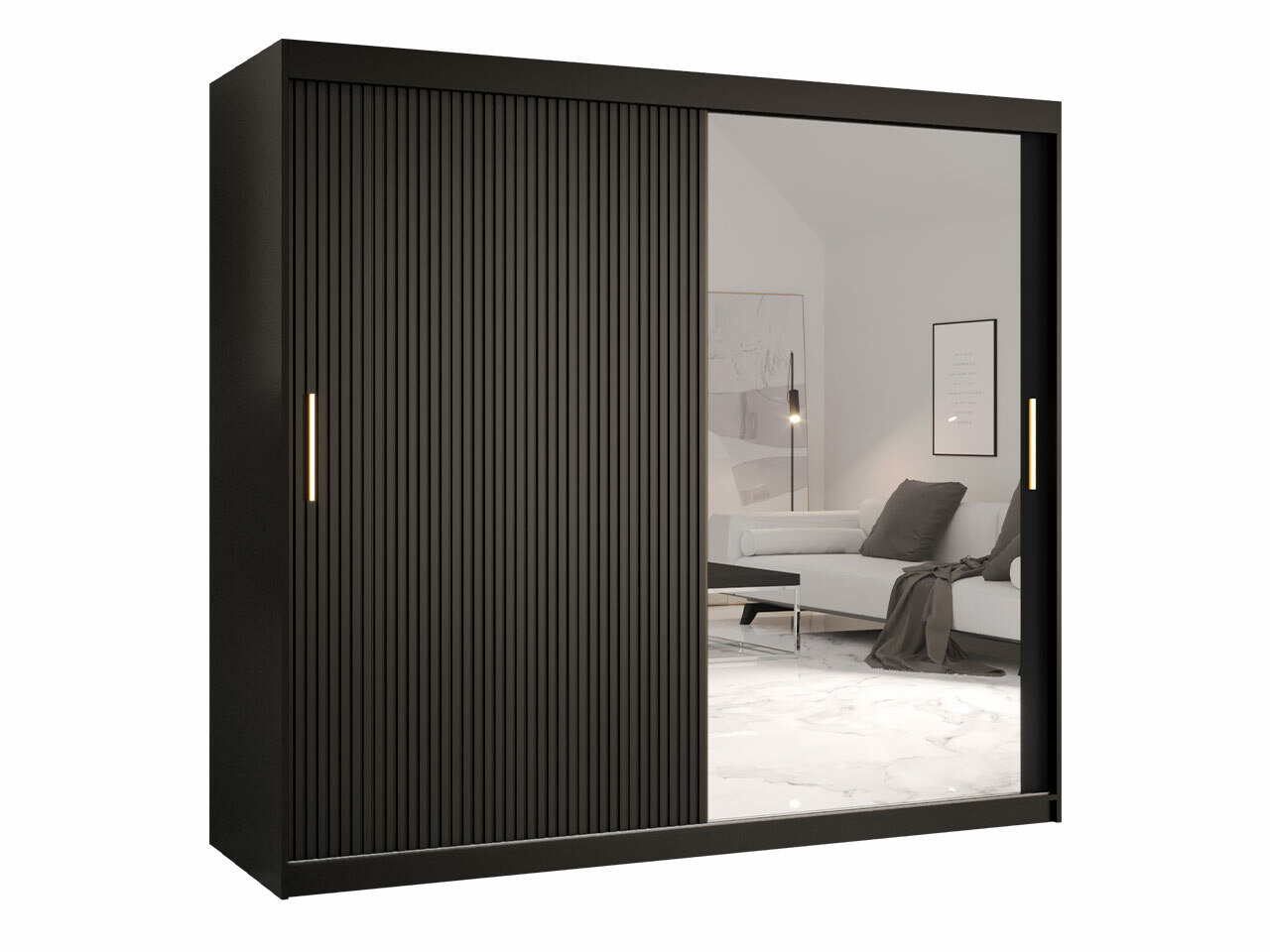 Kleiderschrank Hartford 403 (Schwarz)