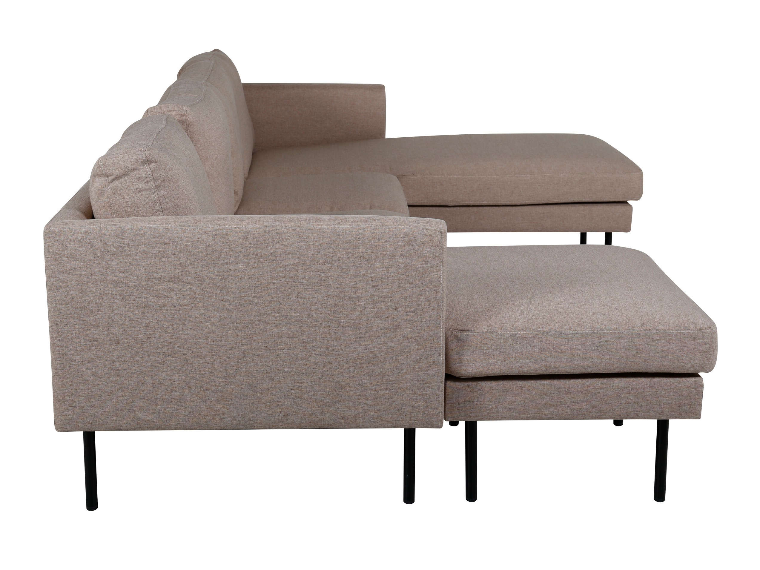Ecksofa Fercame 102 (Braun + Schwarz)