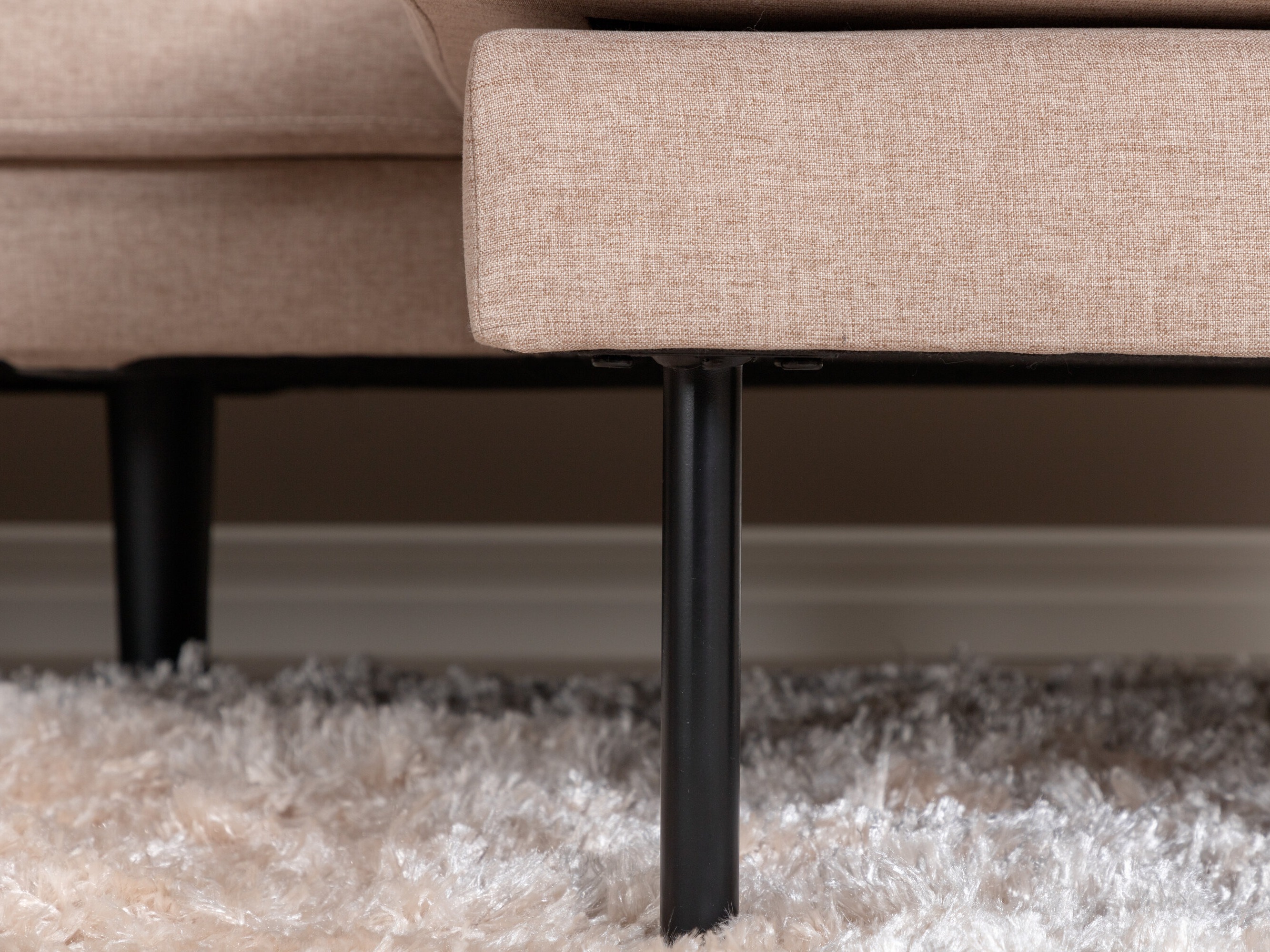 Ecksofa Fercame 102 (Braun + Schwarz)