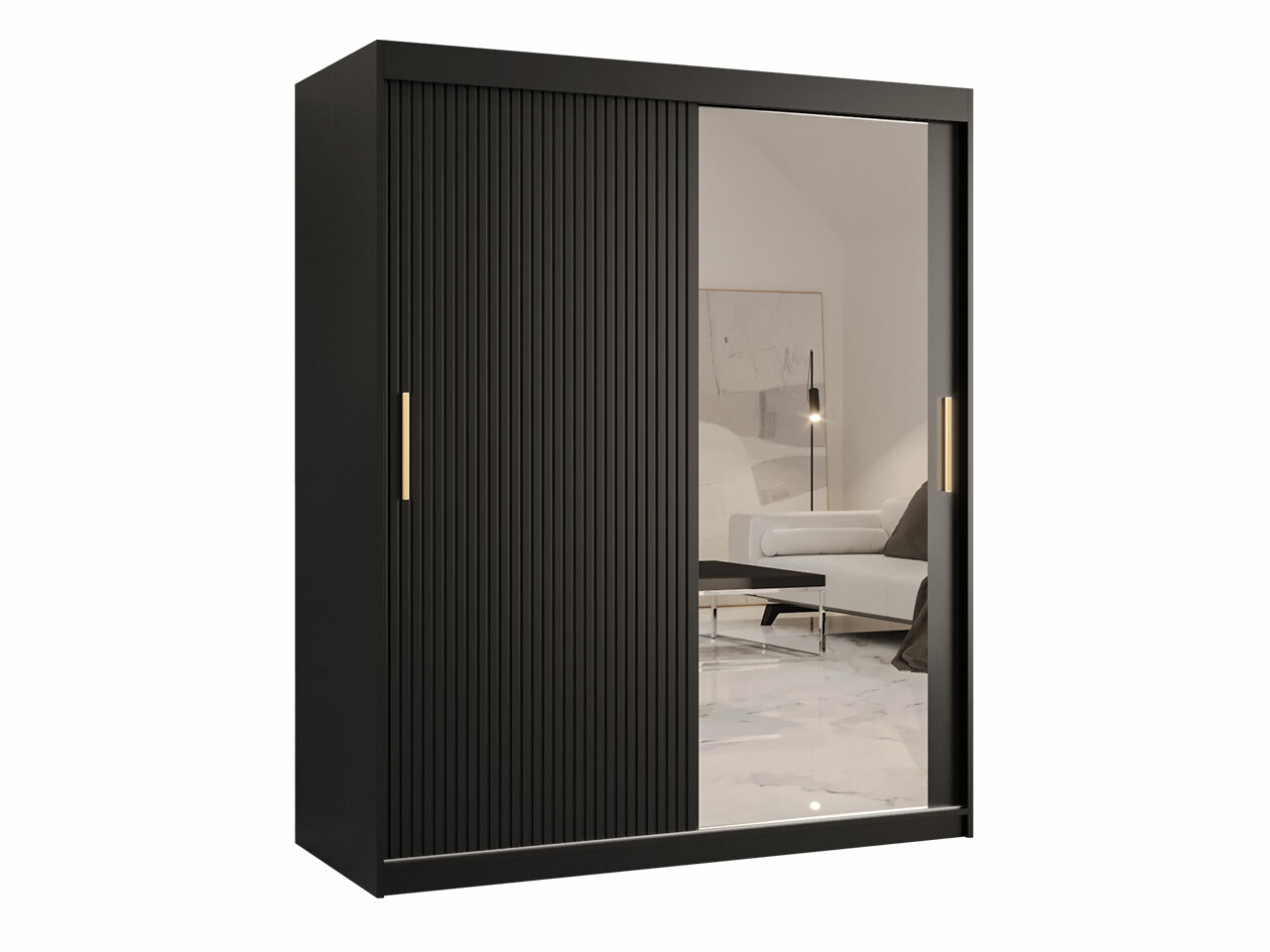 Kleiderschrank Hartford 402 (Schwarz)