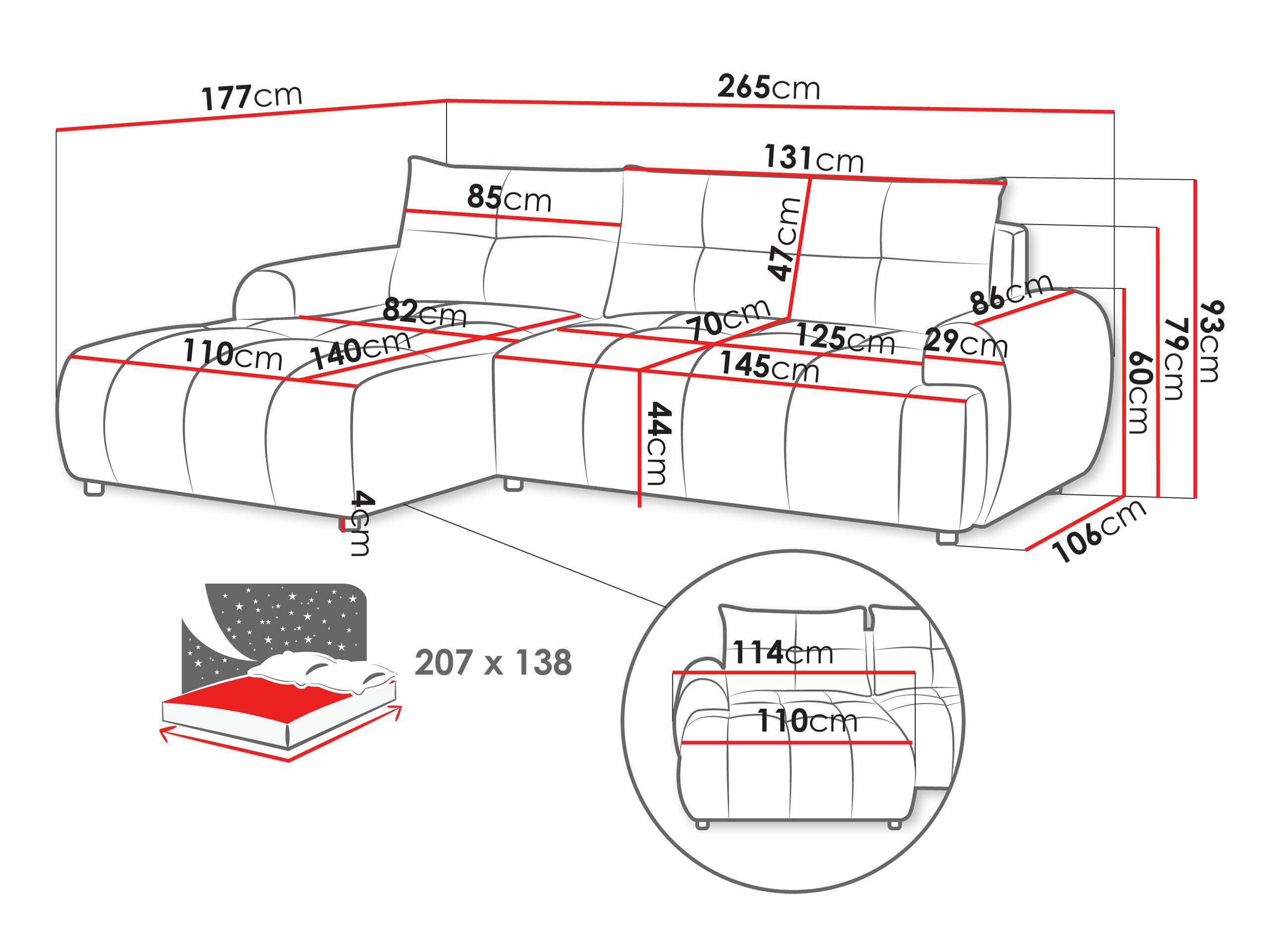 Ecksofa TrendyNest Corvella (Velo 635)