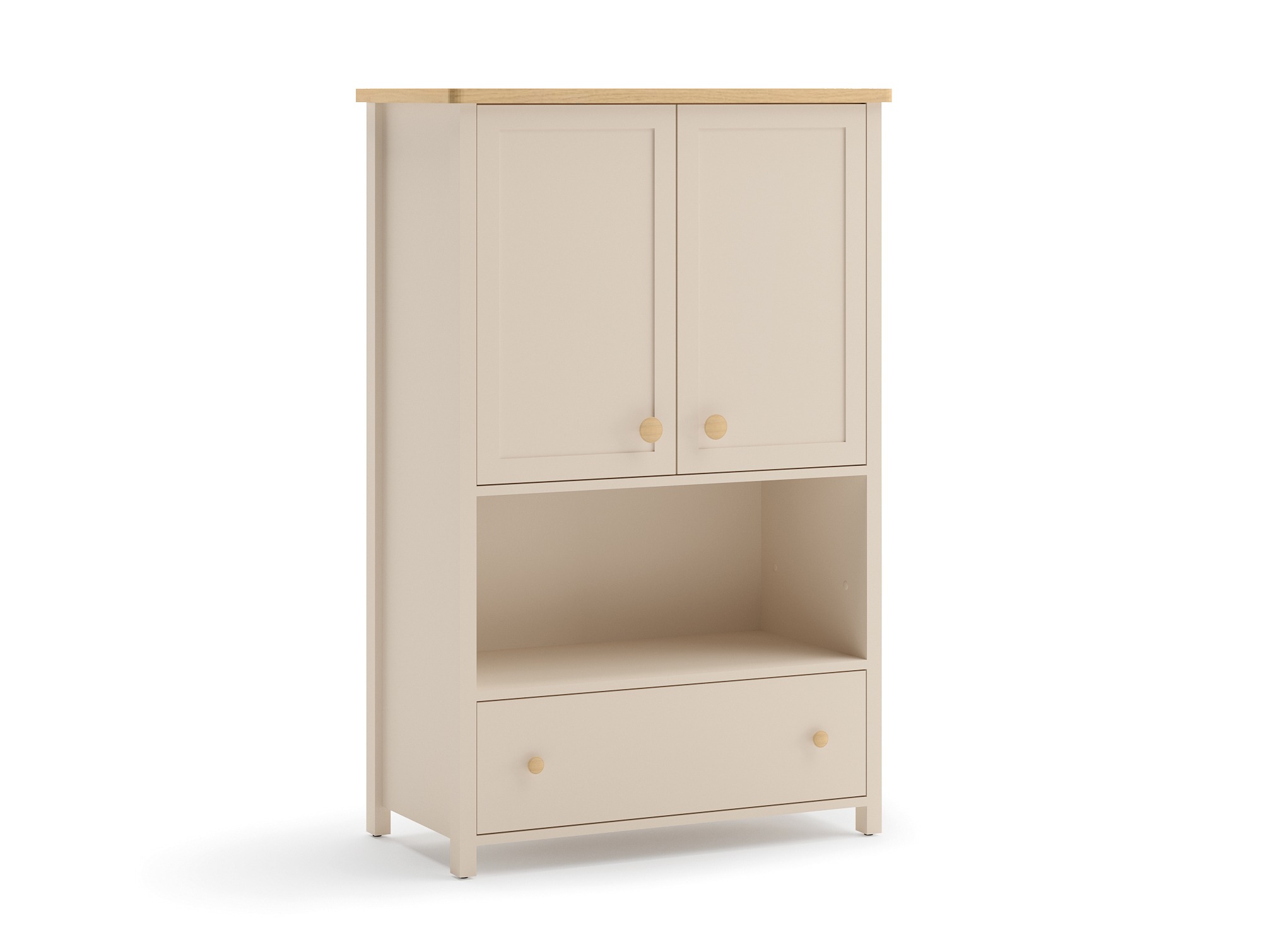Kommoden Romelbo 144 (Beige + Eichenholzoptik)