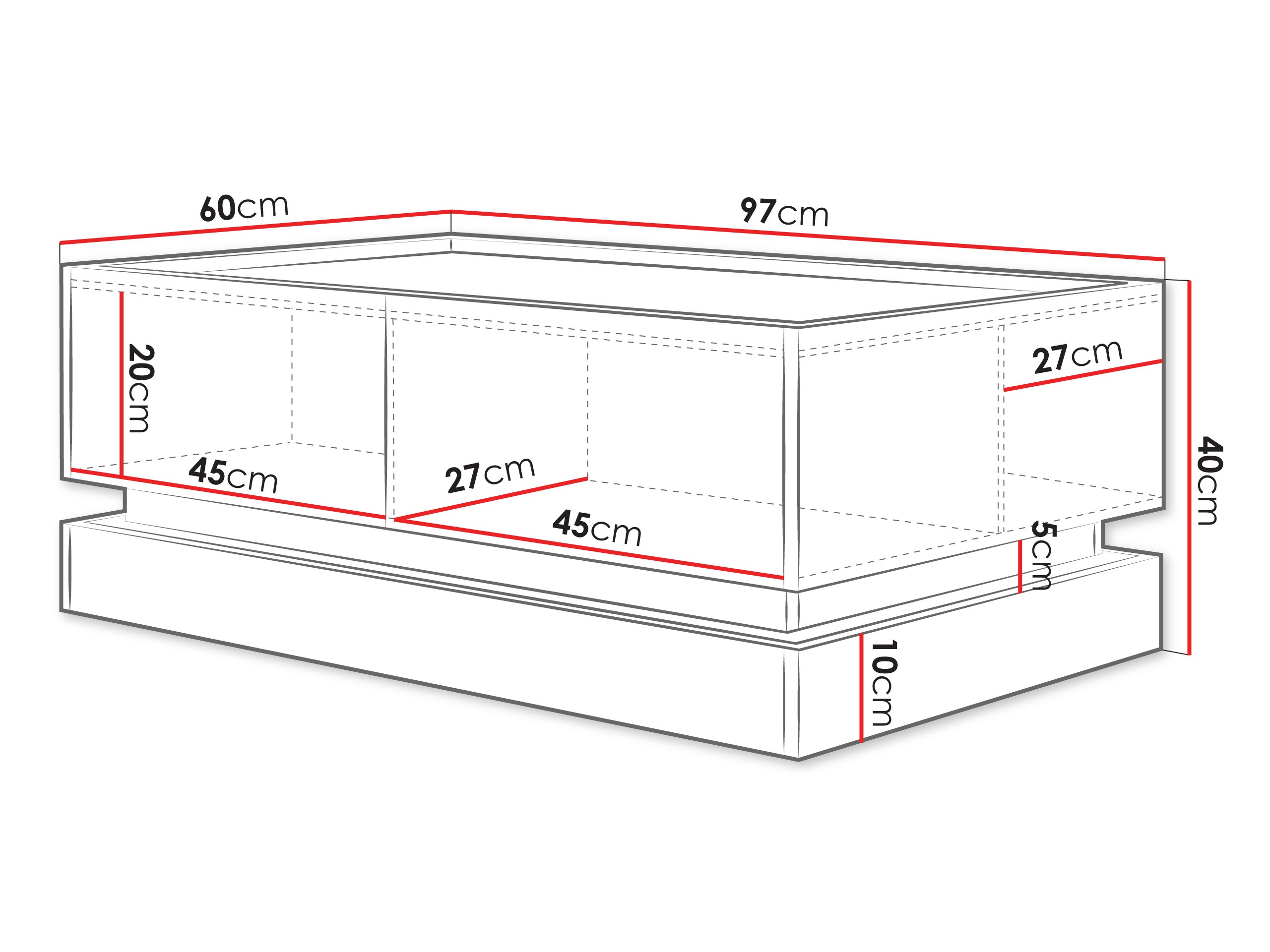 Couchtisch Comfivo Tilia (Hellbraun + Eichenholzoptik)