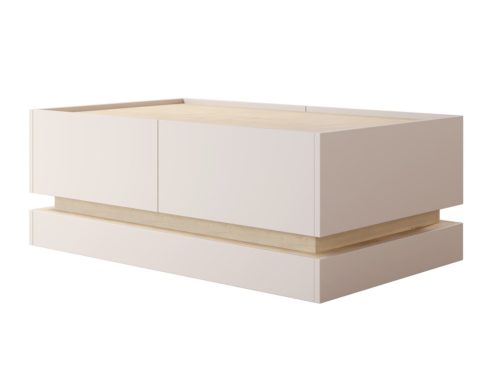Couchtisch Comfivo Tilia (Kaschmir + Eichenholzoptik)