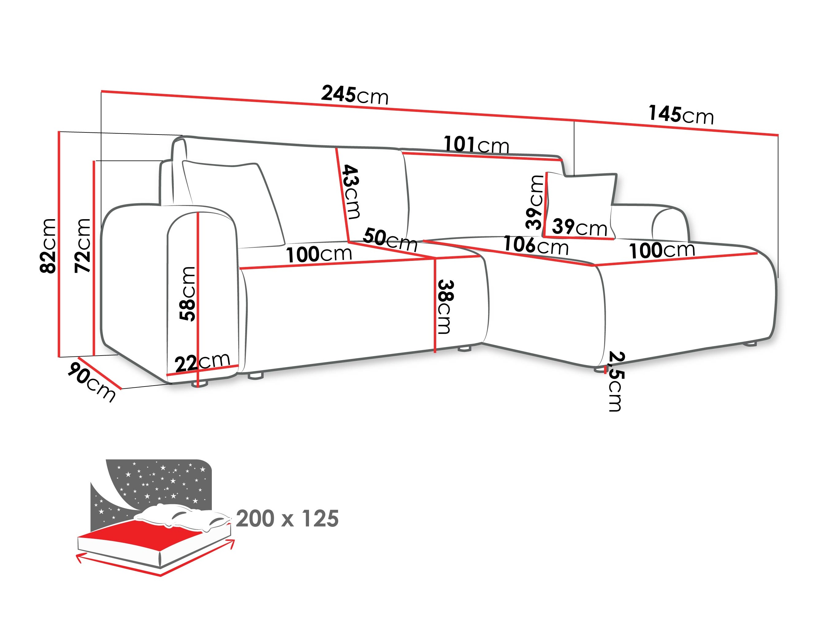 Ecksofa Luxum (Poso 14)