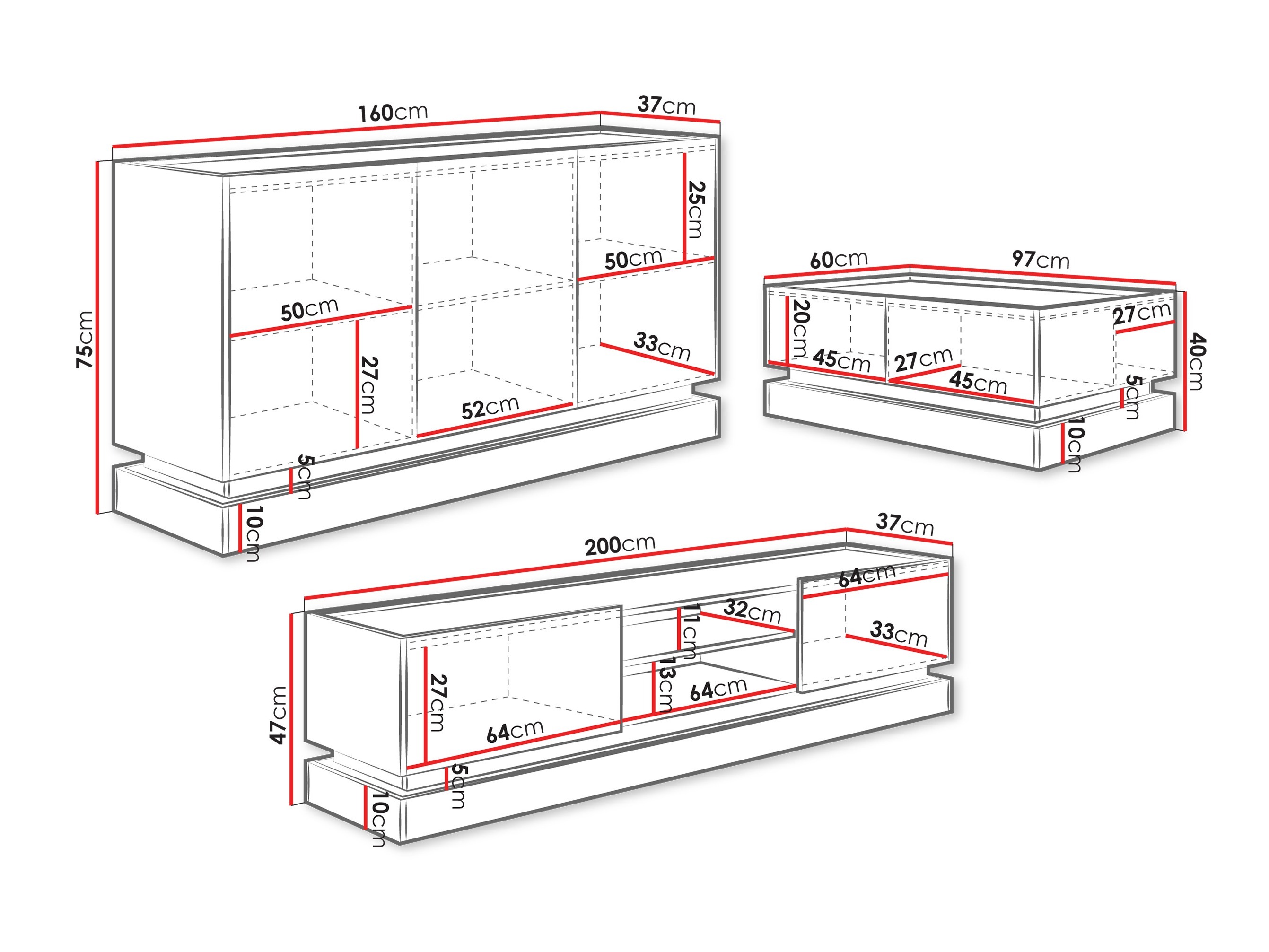Wohnzimmer-Sets Comfivo Tilia (Kaschmir + Eichenholzoptik)