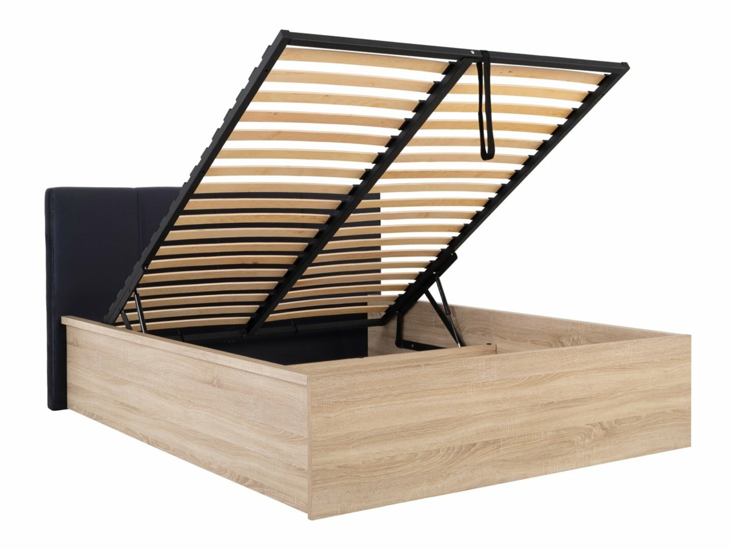 Bett Livevaro 123 (Sonoma Eichenholzoptik + Schwarz)