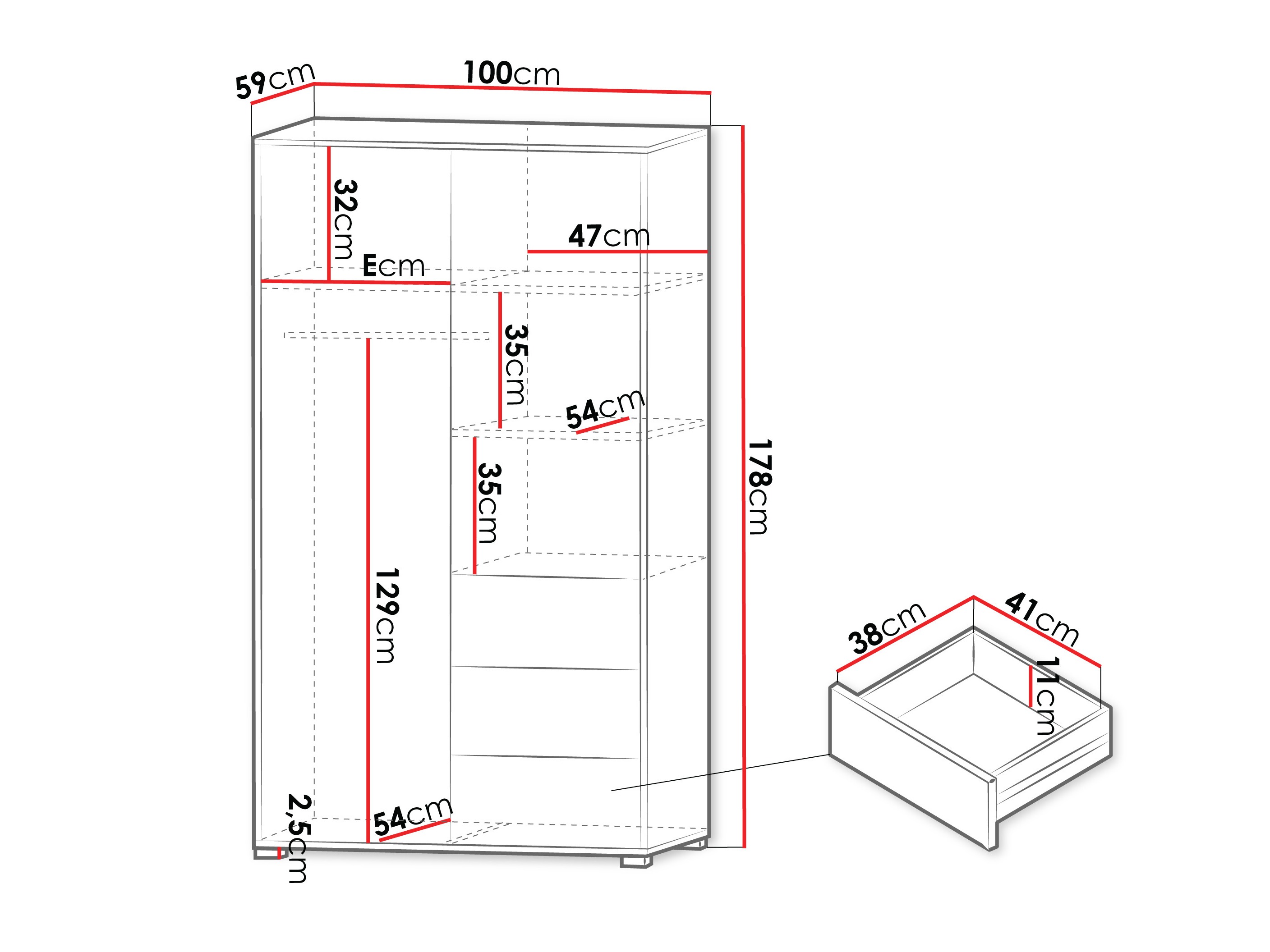 Kleiderschrank Comfivo Tutela (Kaschmir)