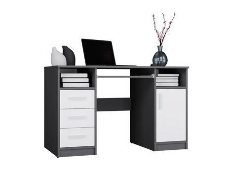 Bürotisch Mandeville 330 (Anthrazit + Weiß)