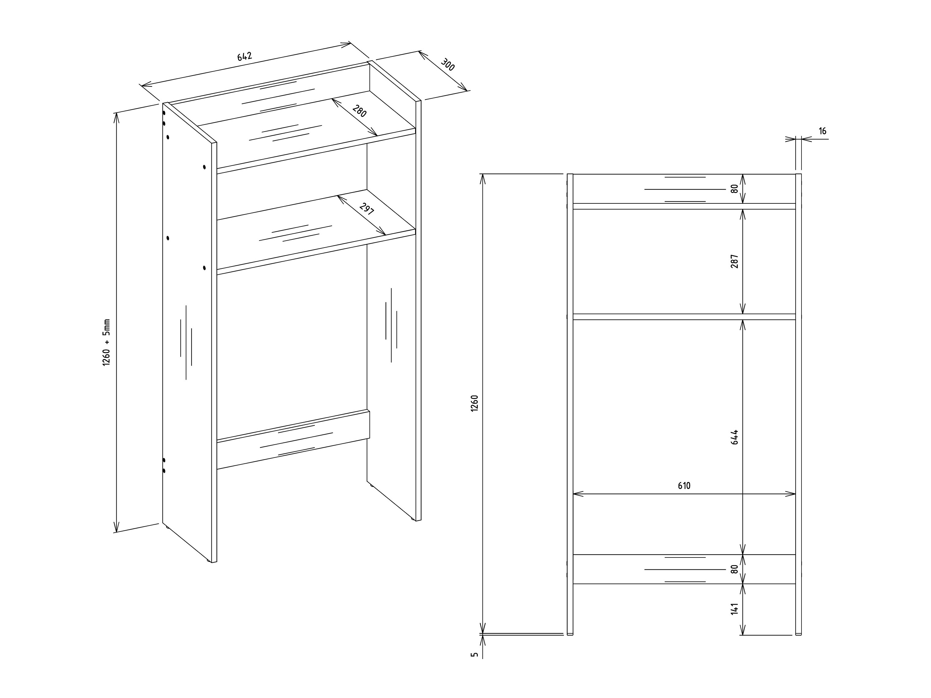 Badezimmer-Regal Servou 103