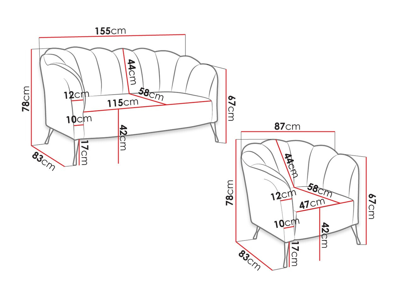 Polstermöbel-Set Providence 152 (Eureka 2121)