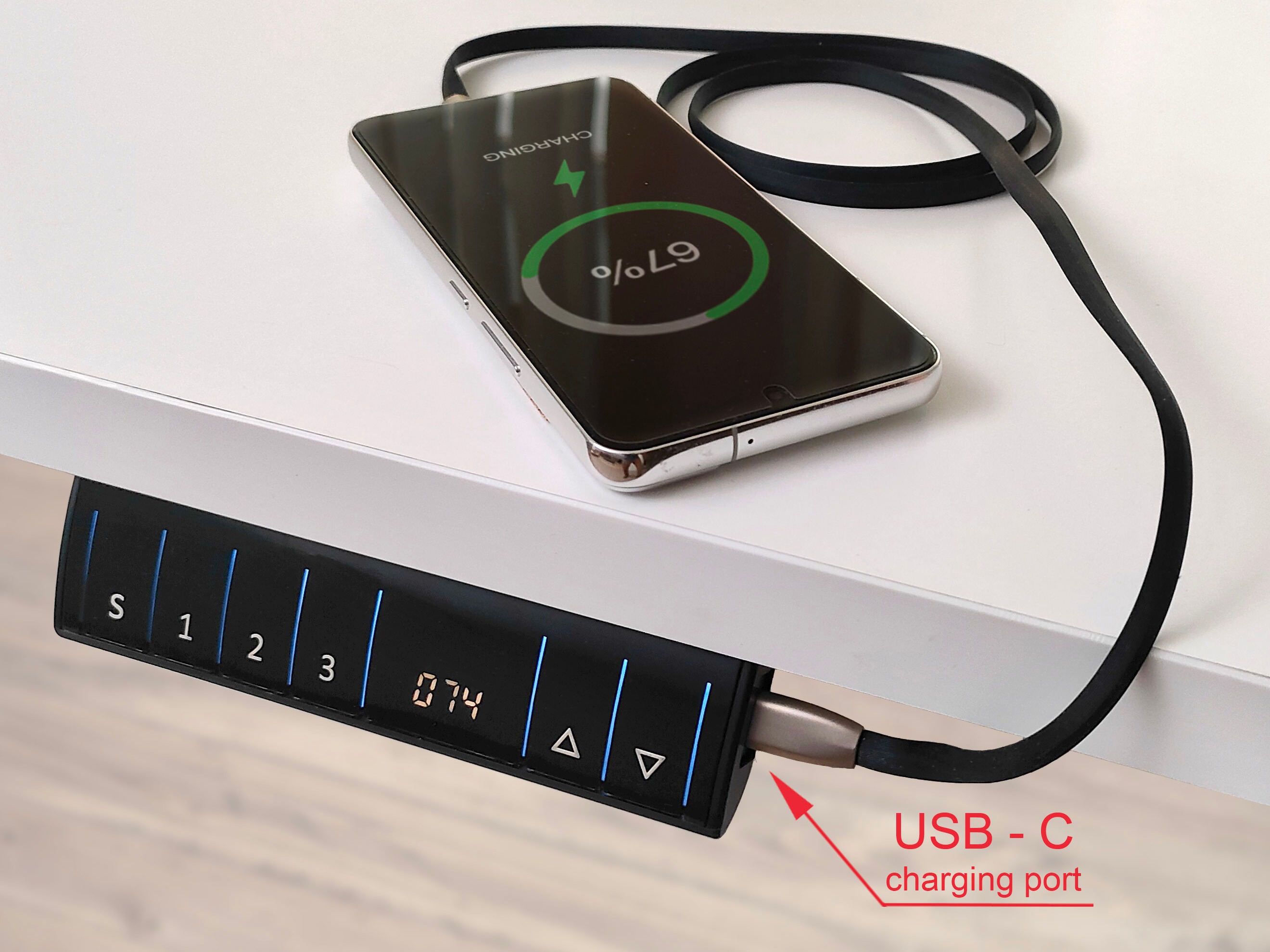 Höhenverstellbarer Schreibtisch Buffalo 183 (Schwarz)