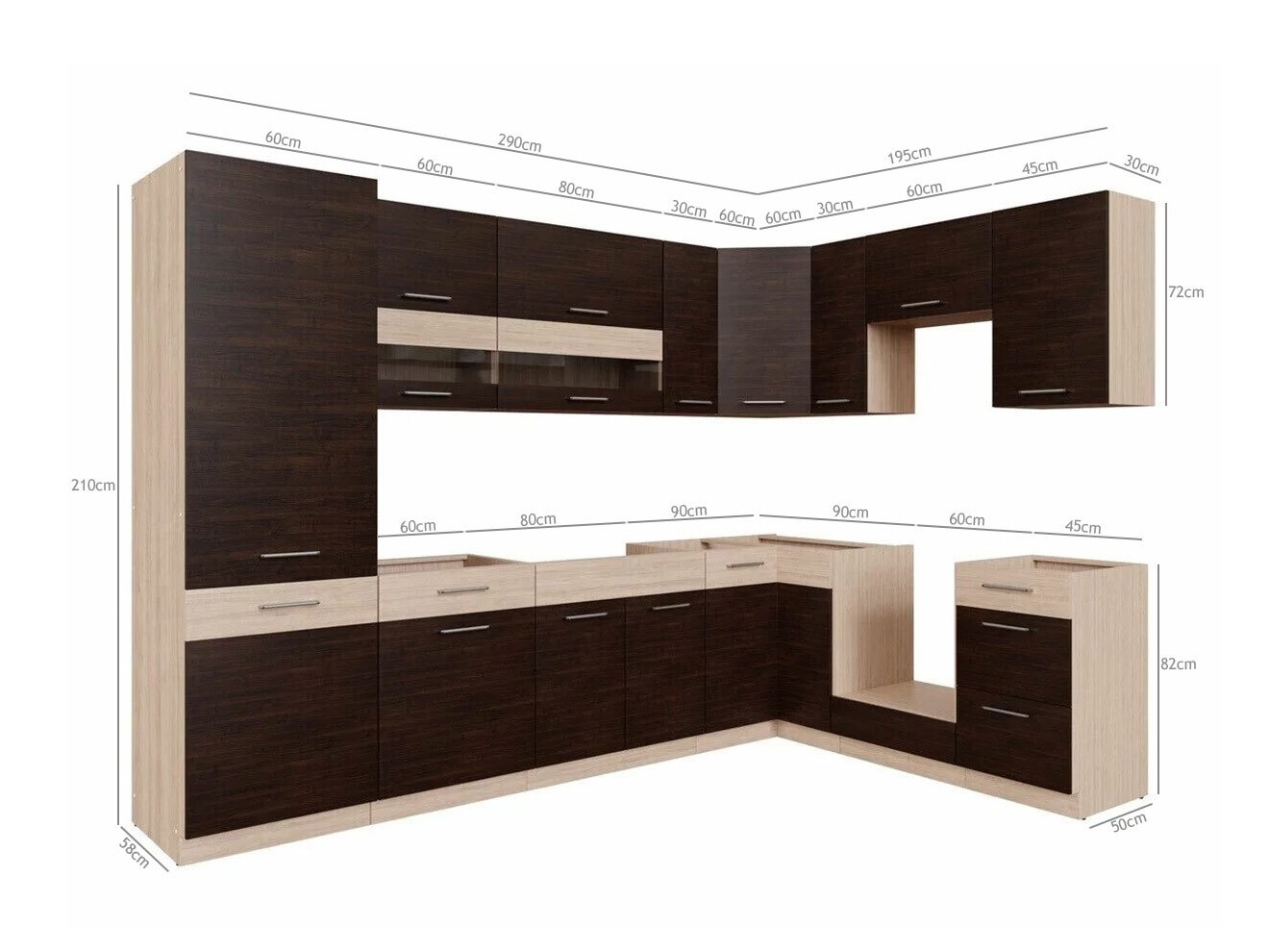 Modulares Küchenset Mode Dark 129