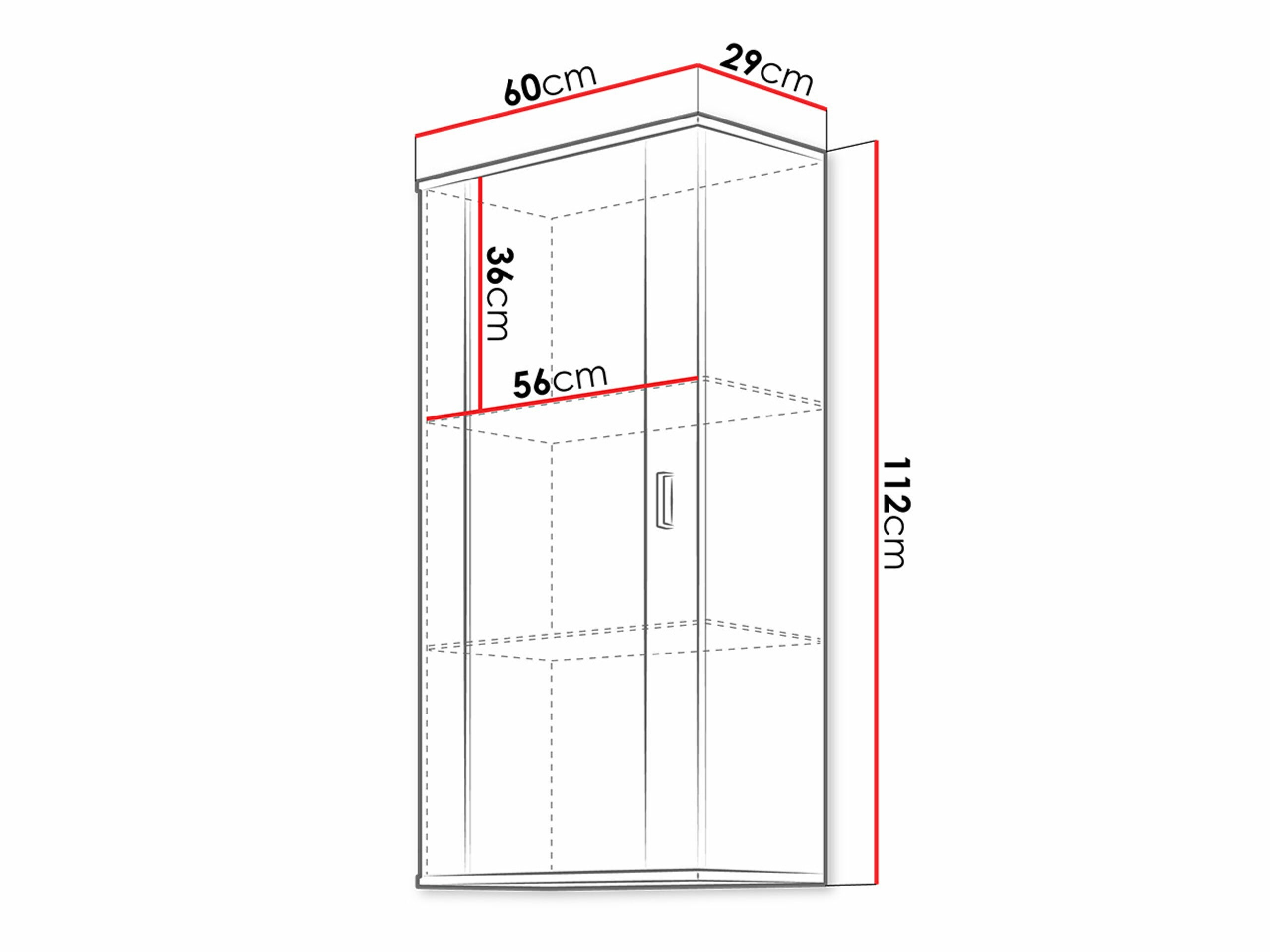 Hängeschrank Tornola 103 (Schwarz + Schwarz glänzend)
