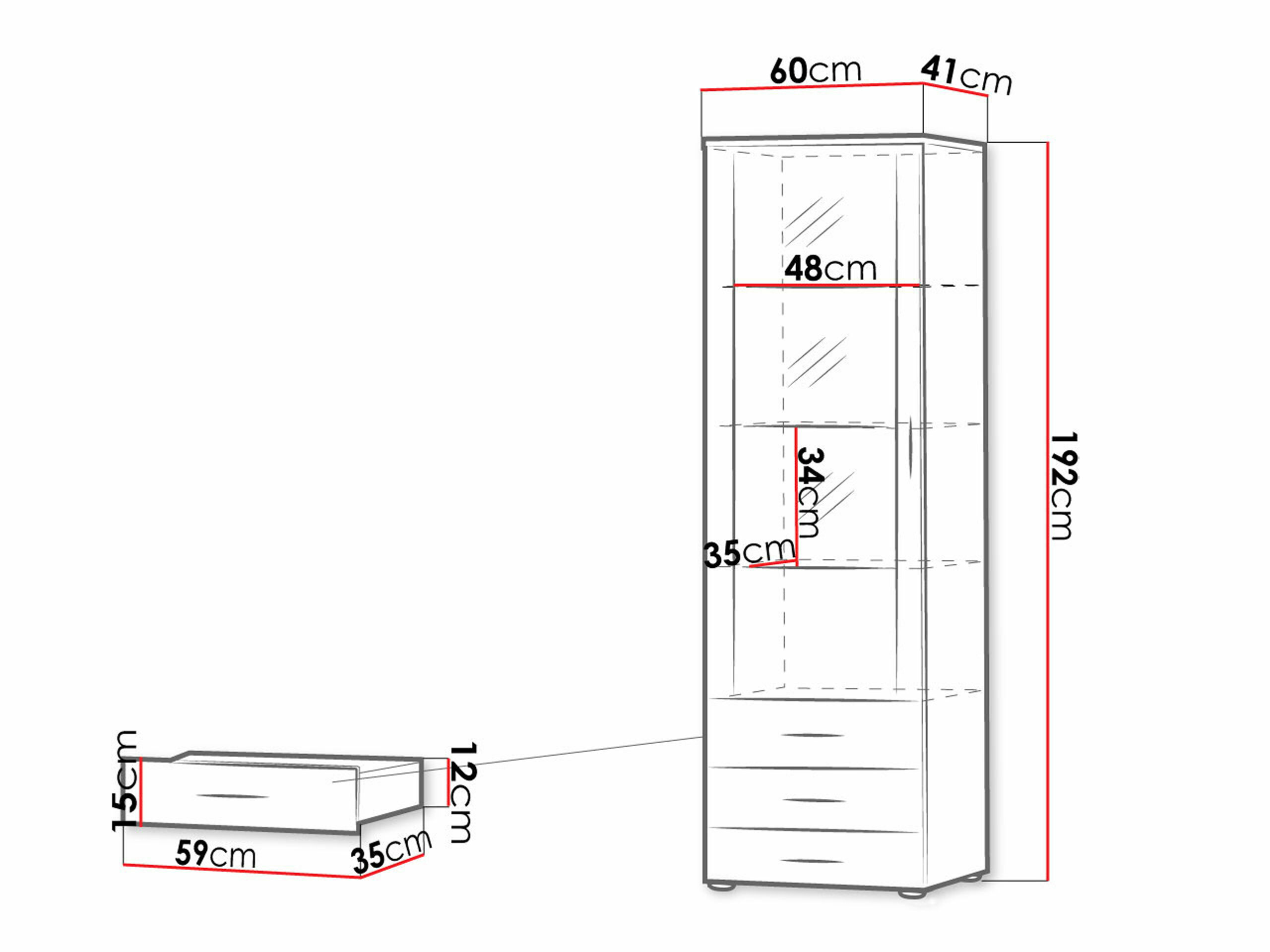 Regal Tornola 102 (Weiß + Weiß glänzend)