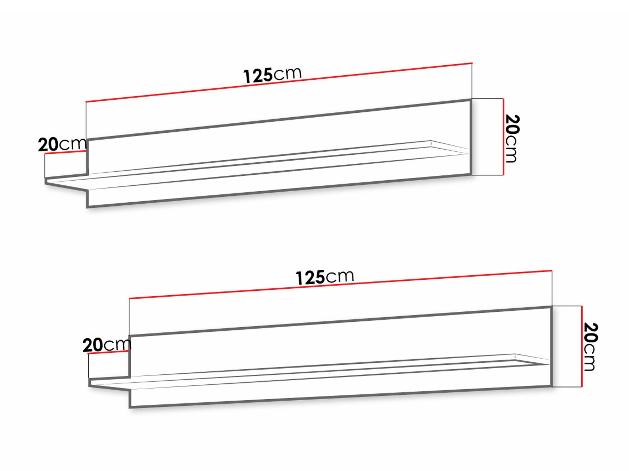 Set mit Hängeregalen Tornola 104 (Schwarz)