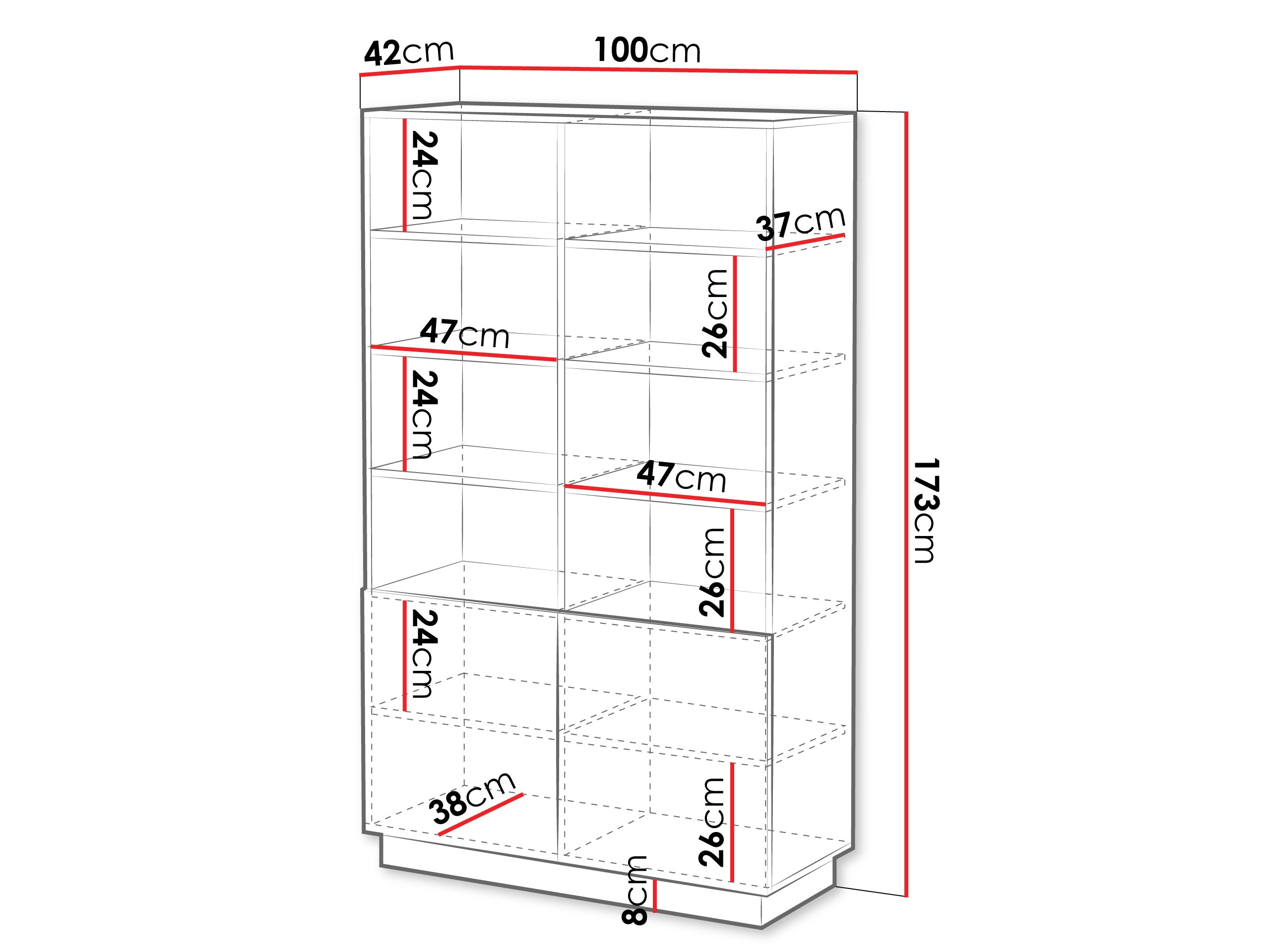 Regal Lusonu 102 (Weiß)