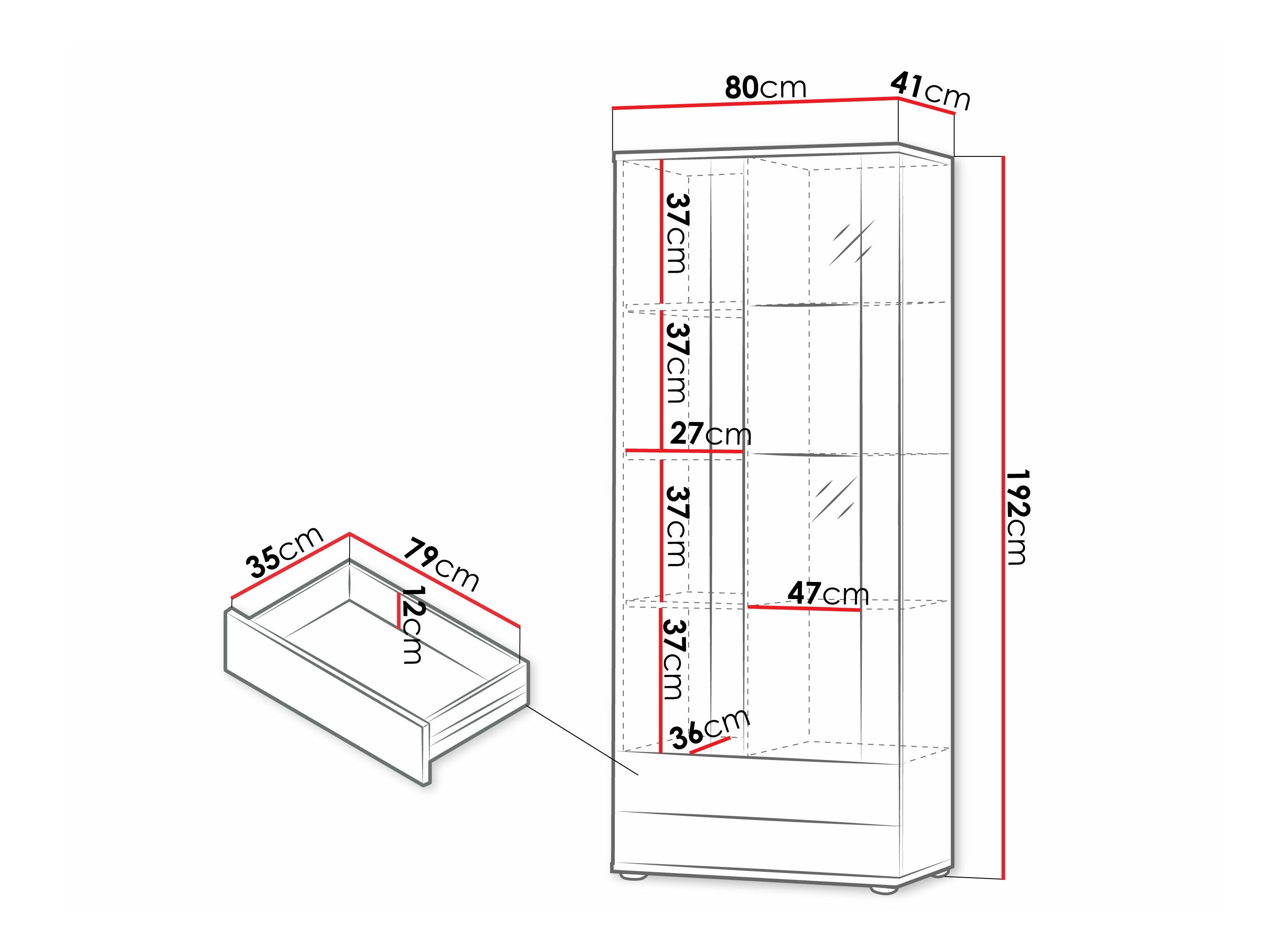 Regal Tornola 105 (Lefkas-Eiche + Schwarz)