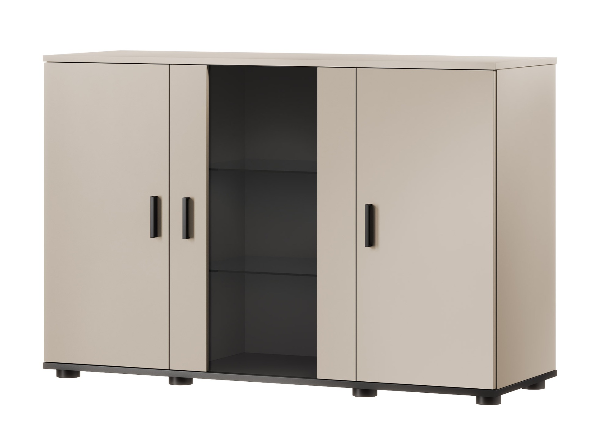 Sideboard Tornola 106 (Kaschmir + Schwarz)