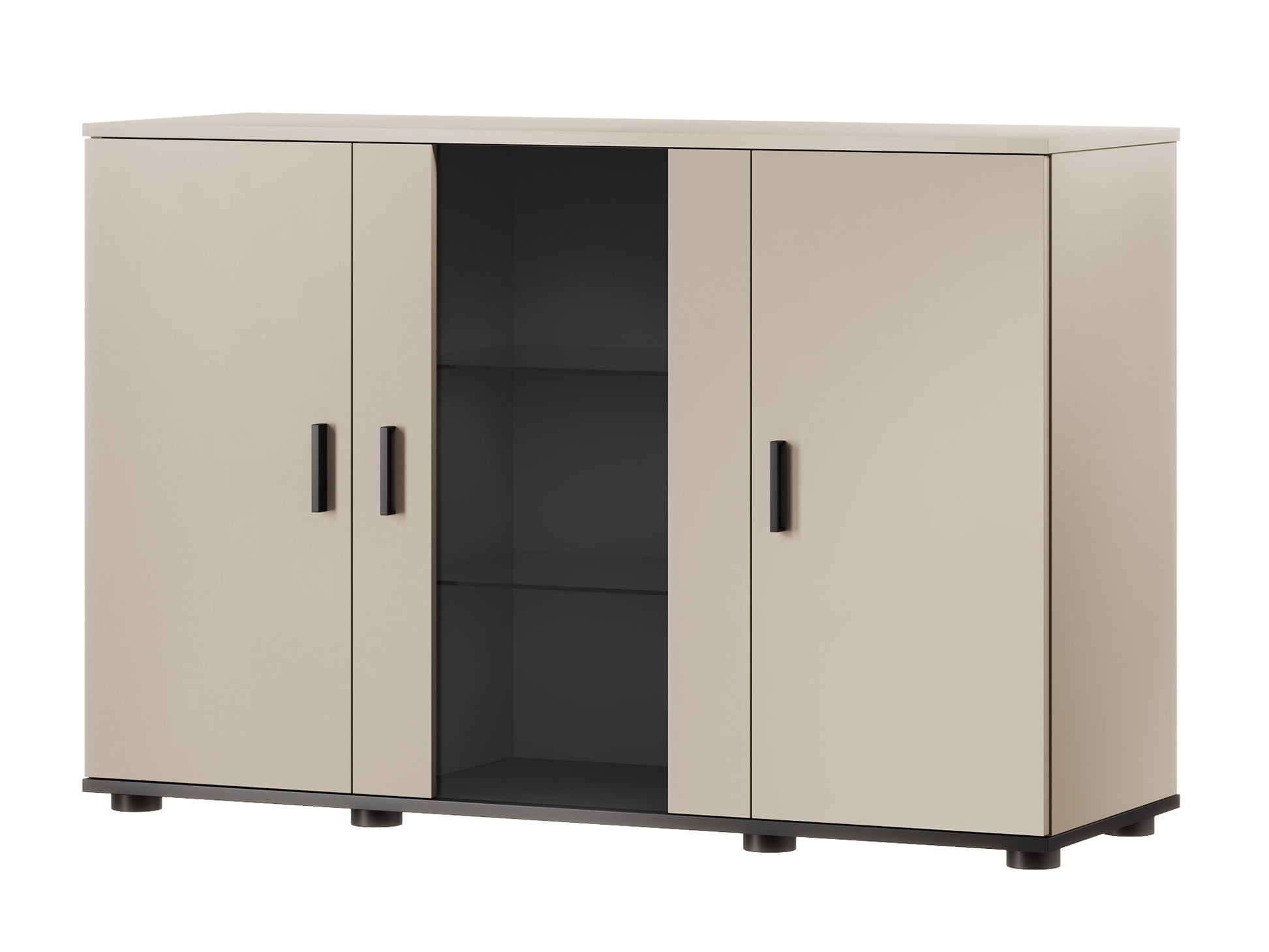Sideboard Tornola 106 (Kaschmir + Schwarz)