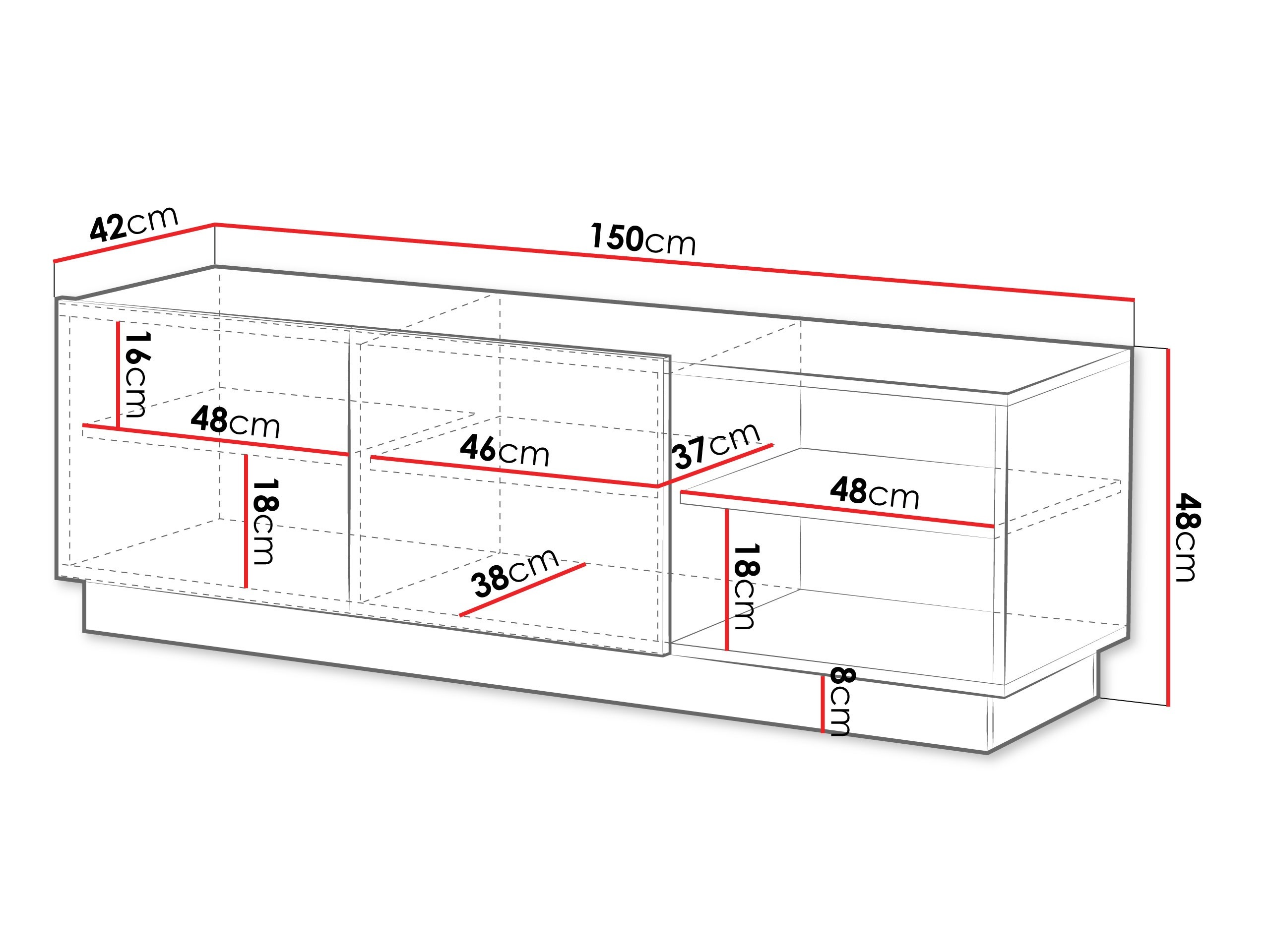TV-Möbel Lingua (Weiß)
