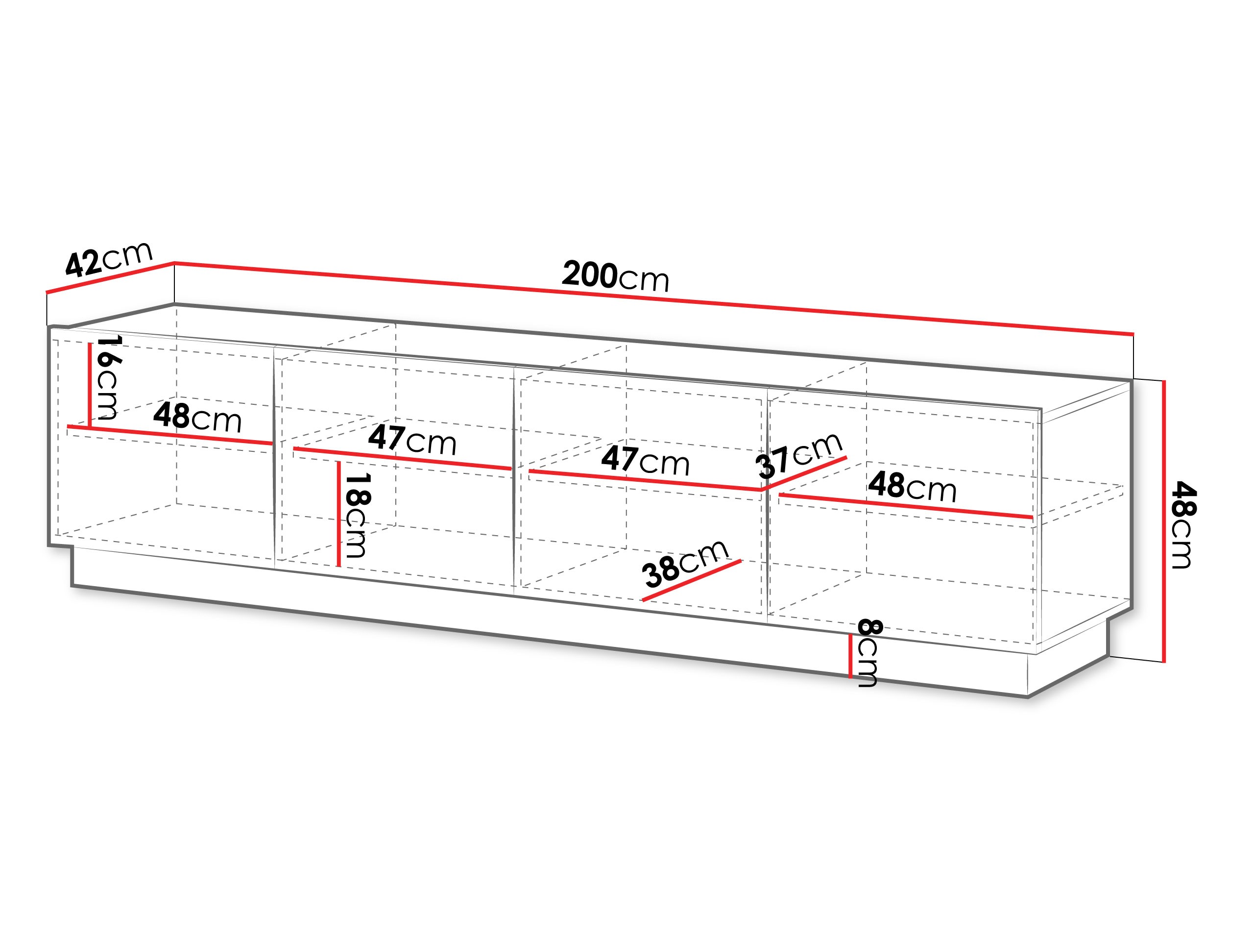 TV-Möbel Lusonu 104 (Weiß)