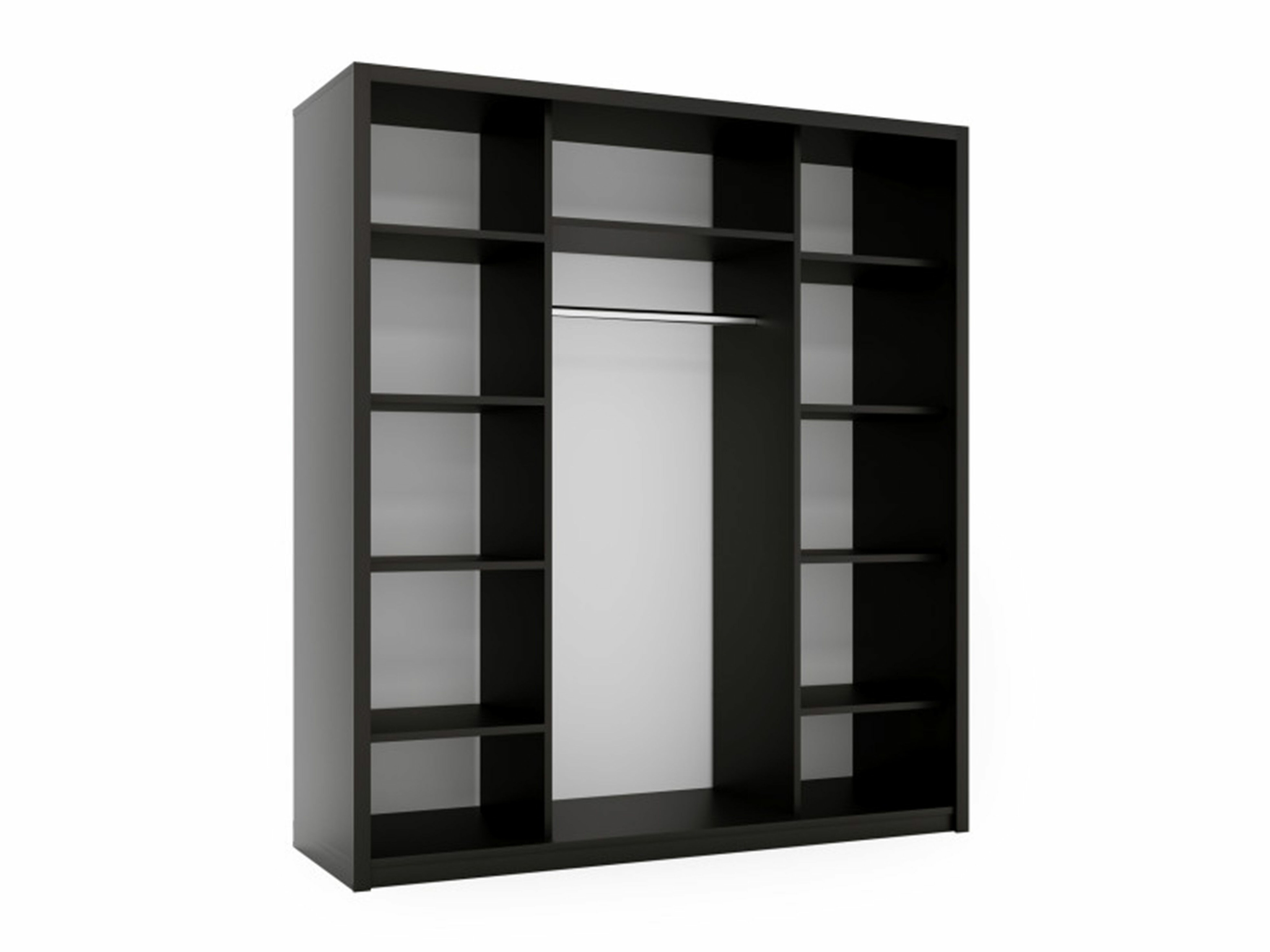 Kleiderschrank Murrieta 192 (Schwarz + Grün)